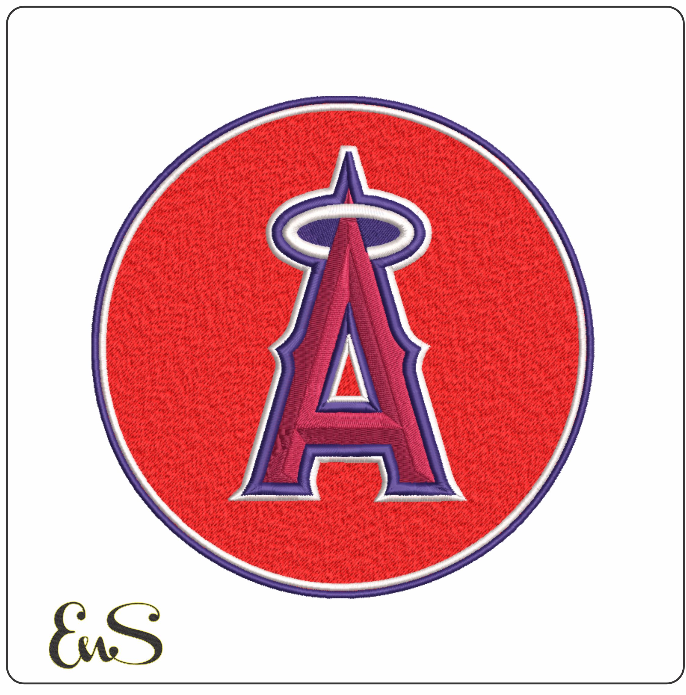 Anaheim Angels - Major league Baseball logo - MLB embroidery machine pattern embroidery file - instant download