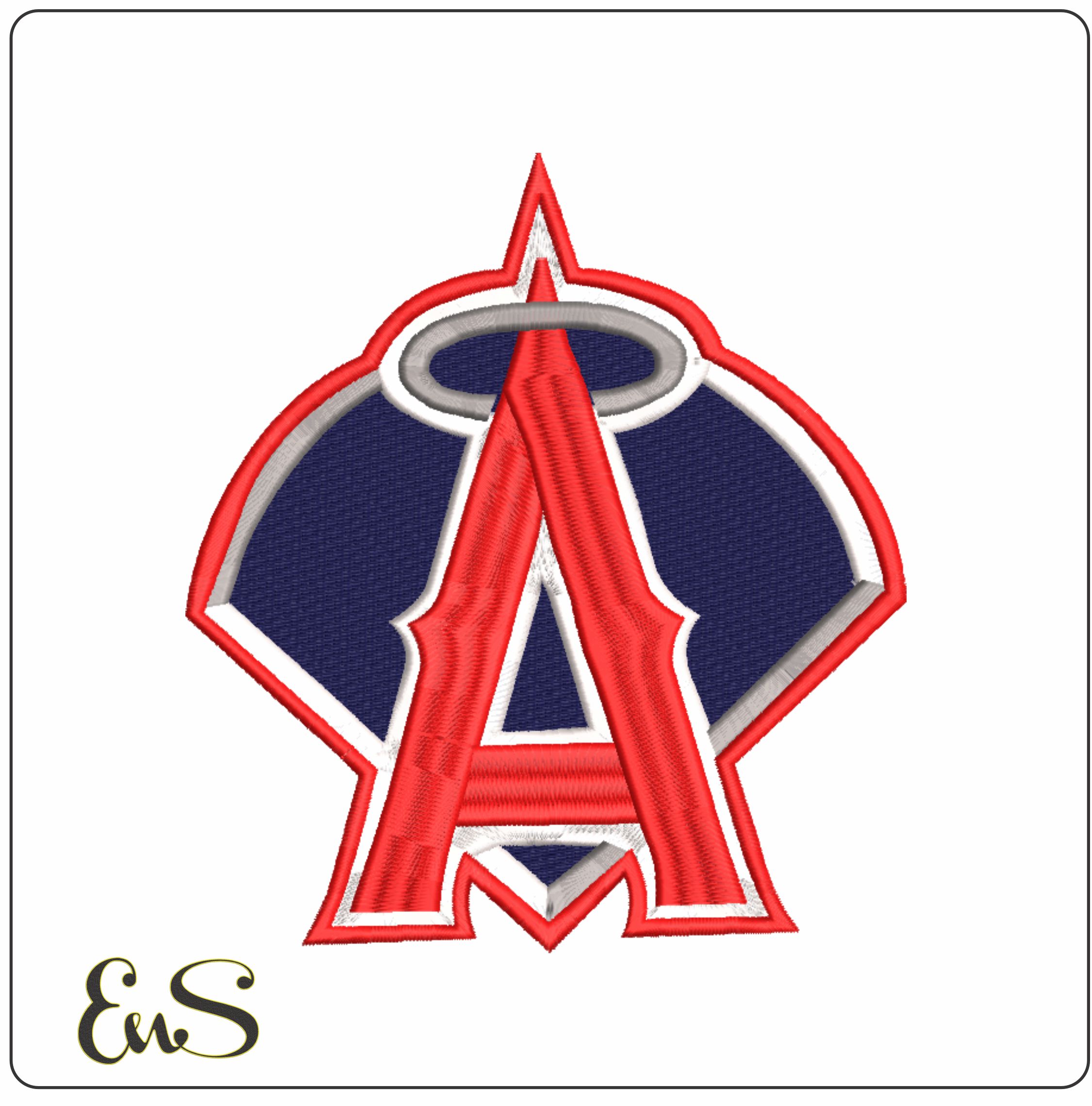 Anaheim Angels Logo - Major league Baseball logo - MLB embroidery machine pattern embroidery file - instant download