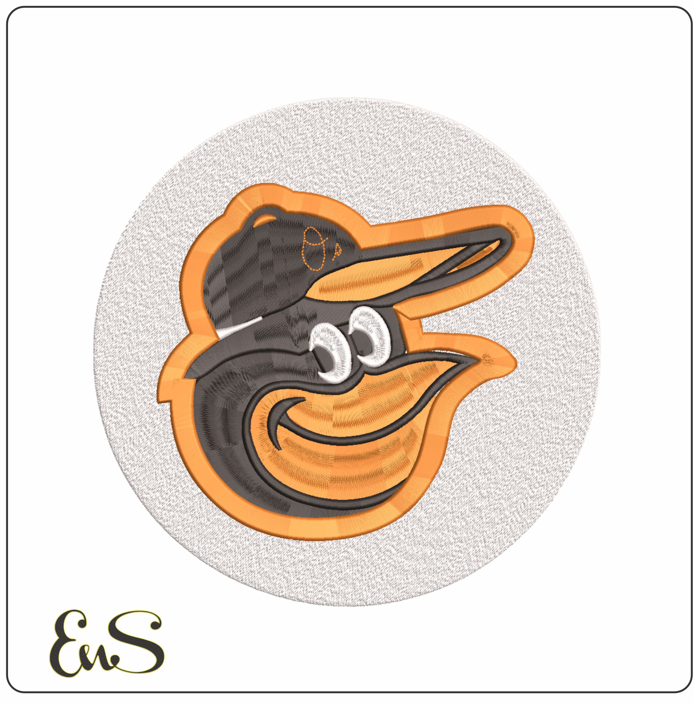 Baltimore Orioles Logo - Major league Baseball logo - MLB embroidery machine pattern embroidery file - instant download
