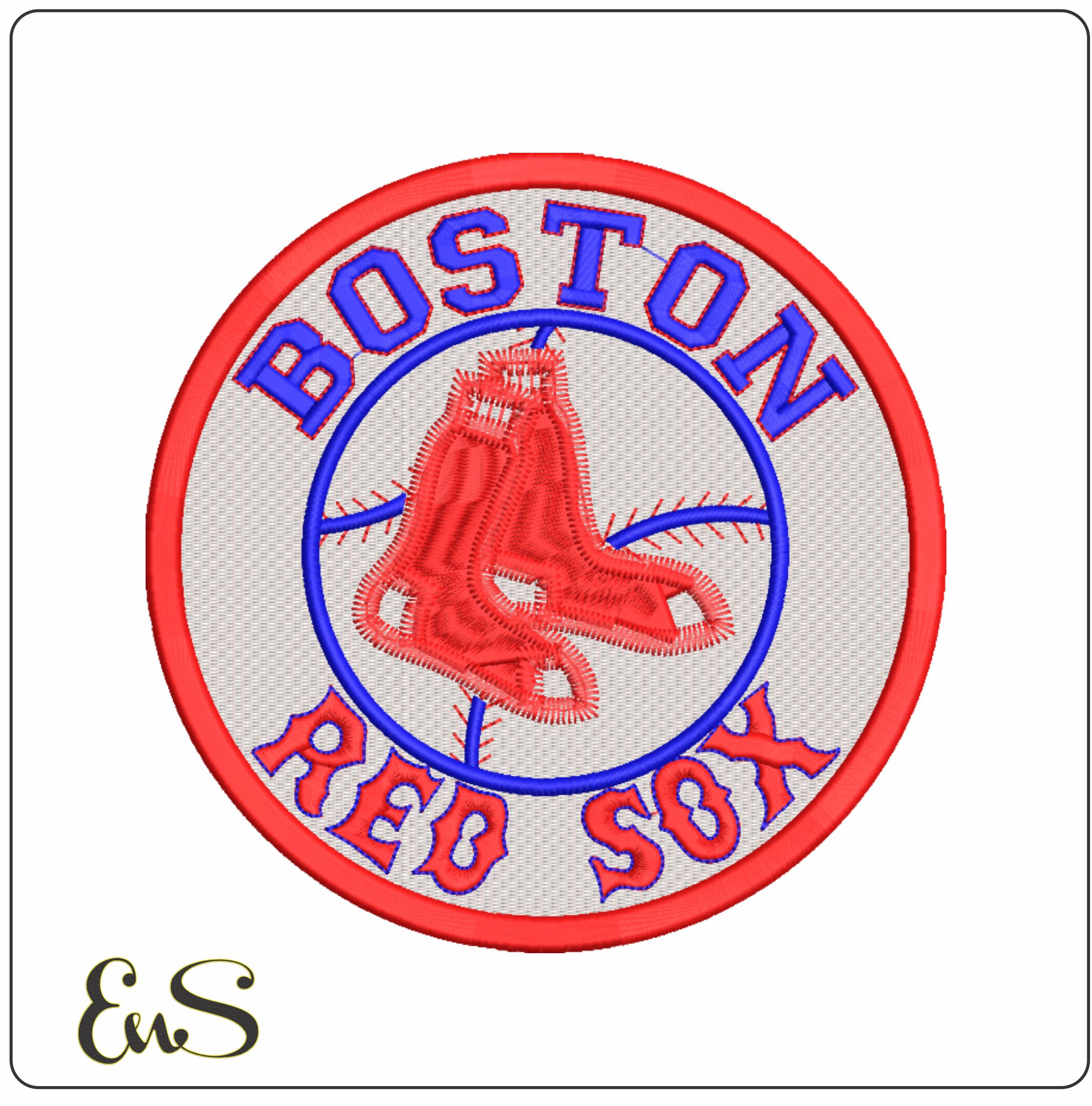 Boston Red Sox emblem - Major league Baseball logo - MLB embroidery machine pattern embroidery file - instant download