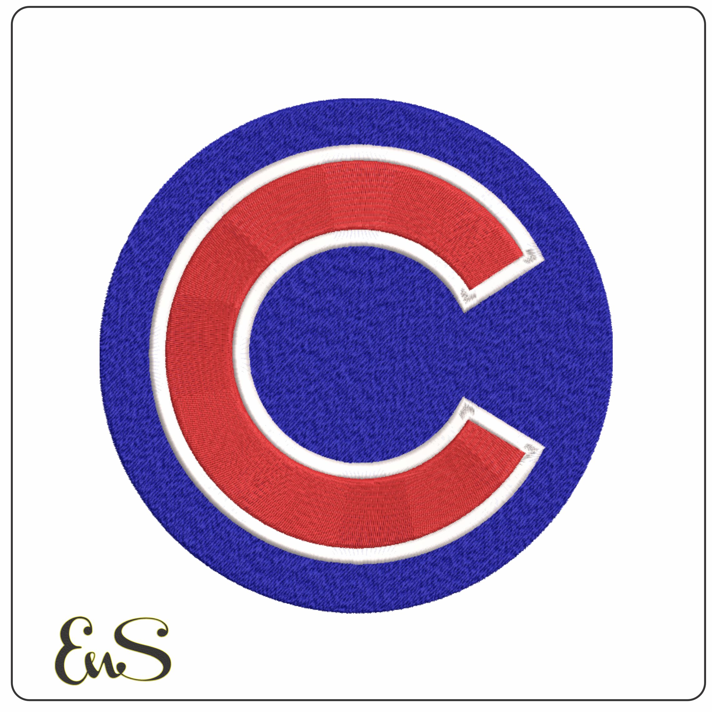 Chicago Cubs emblem - Major league Baseball logo - MLB embroidery machine pattern embroidery file - instant download