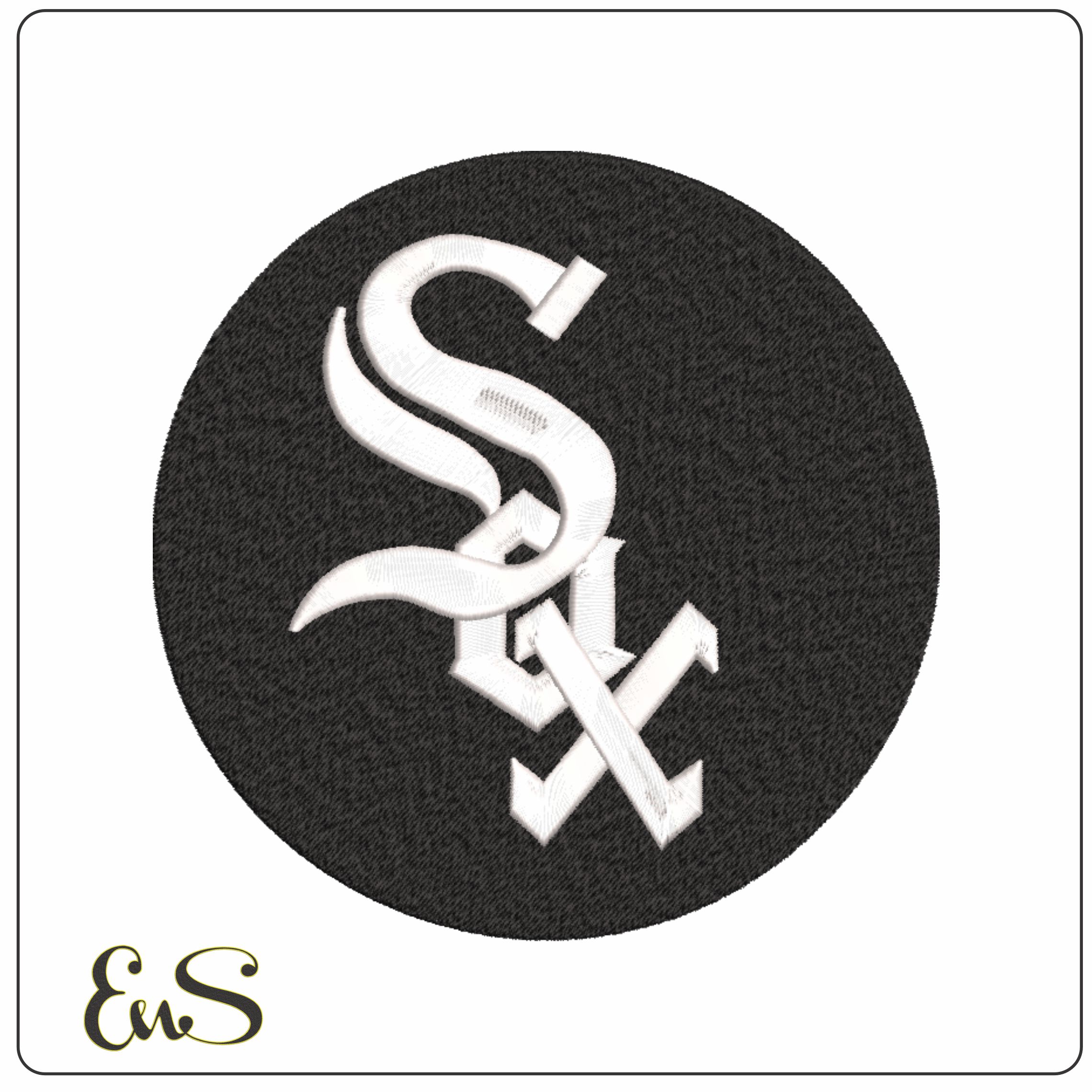 Chicago White Sox emblem - Major league Baseball logo - MLB embroidery machine pattern embroidery file - instant download