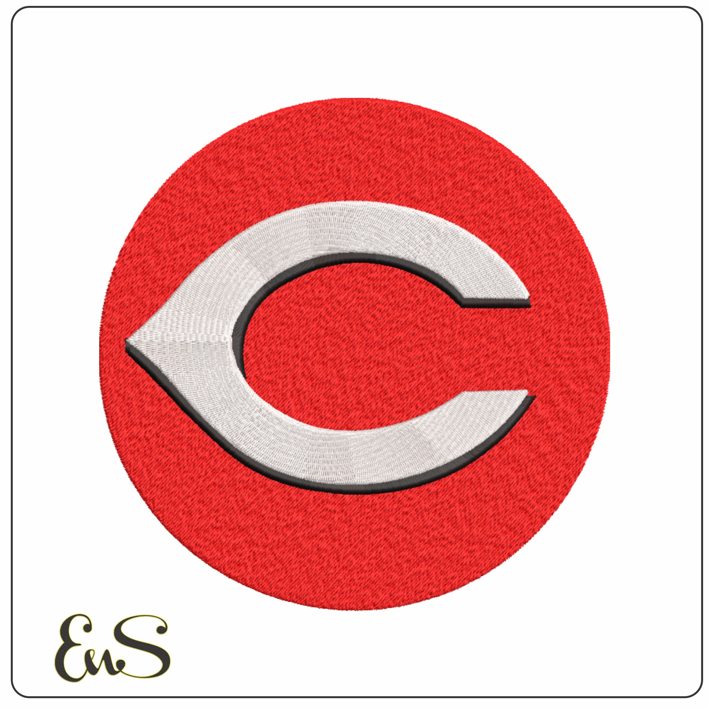 Cincinnati Reds emblem - Major league Baseball logo - MLB embroidery machine pattern embroidery file - instant download