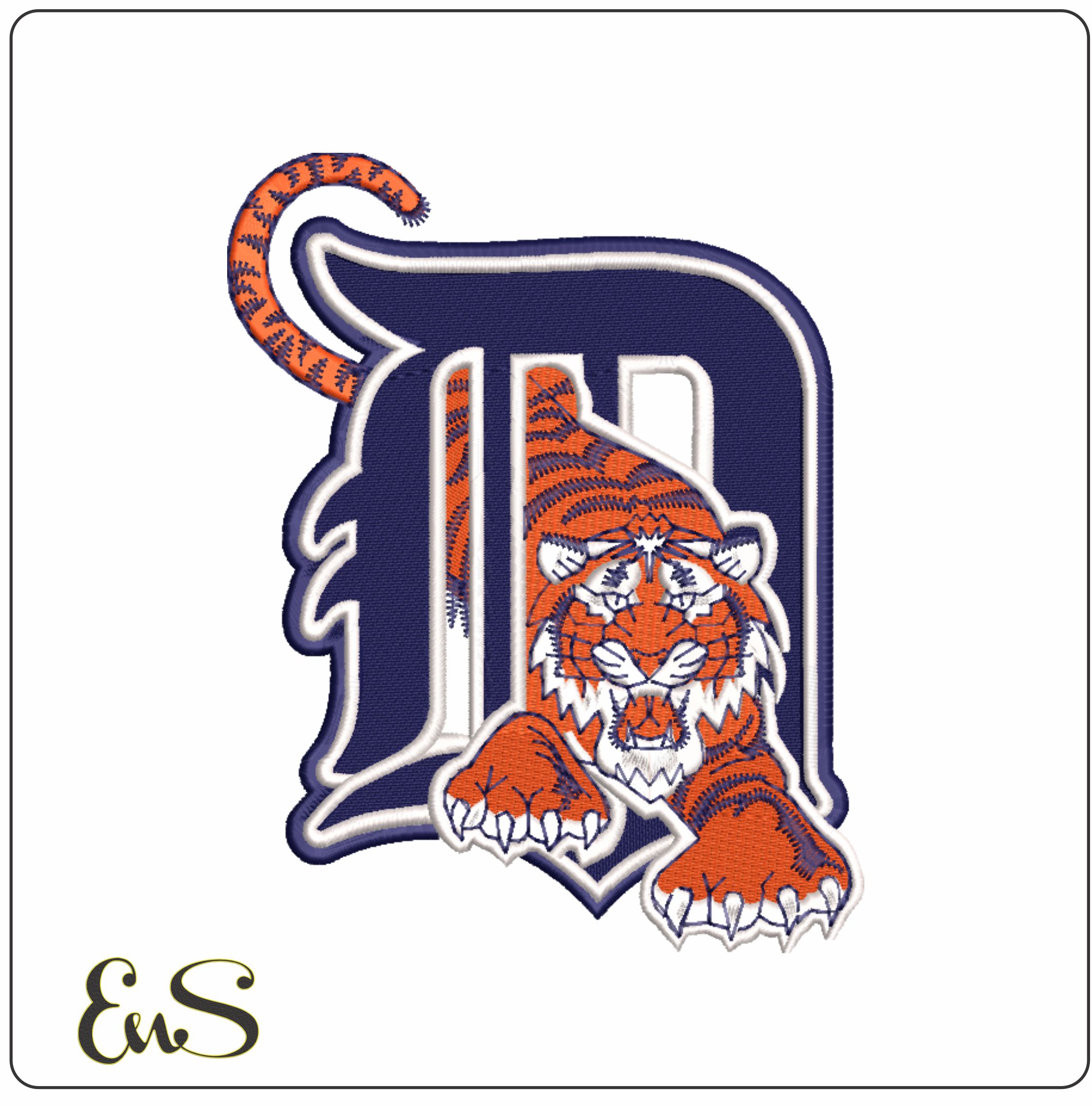 Detroit Tigers emblem - Major league Baseball logo - MLB embroidery machine pattern embroidery file - instant download