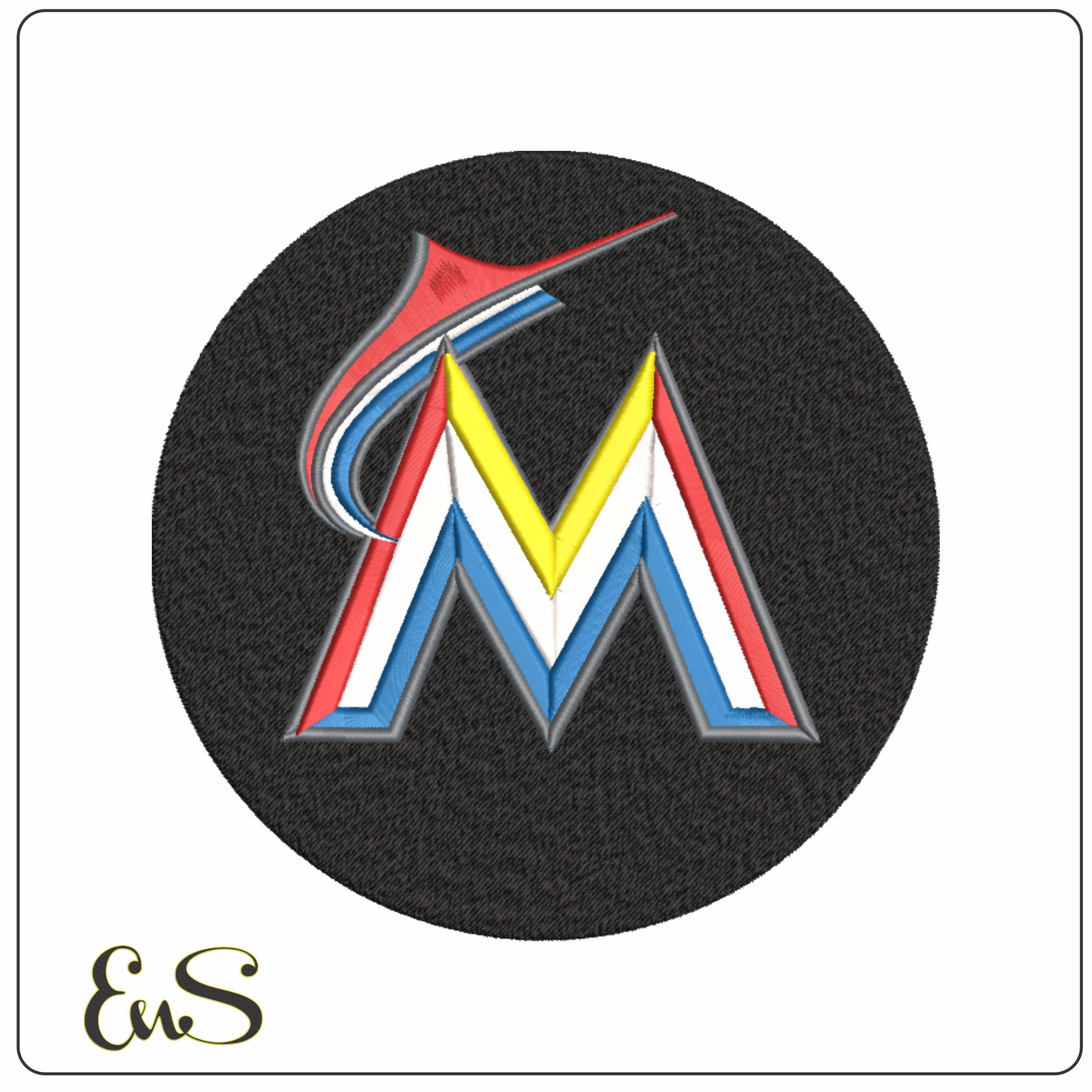 Miami Marlins - Major league Baseball logo - MLB embroidery machine pattern embroidery file - instant download