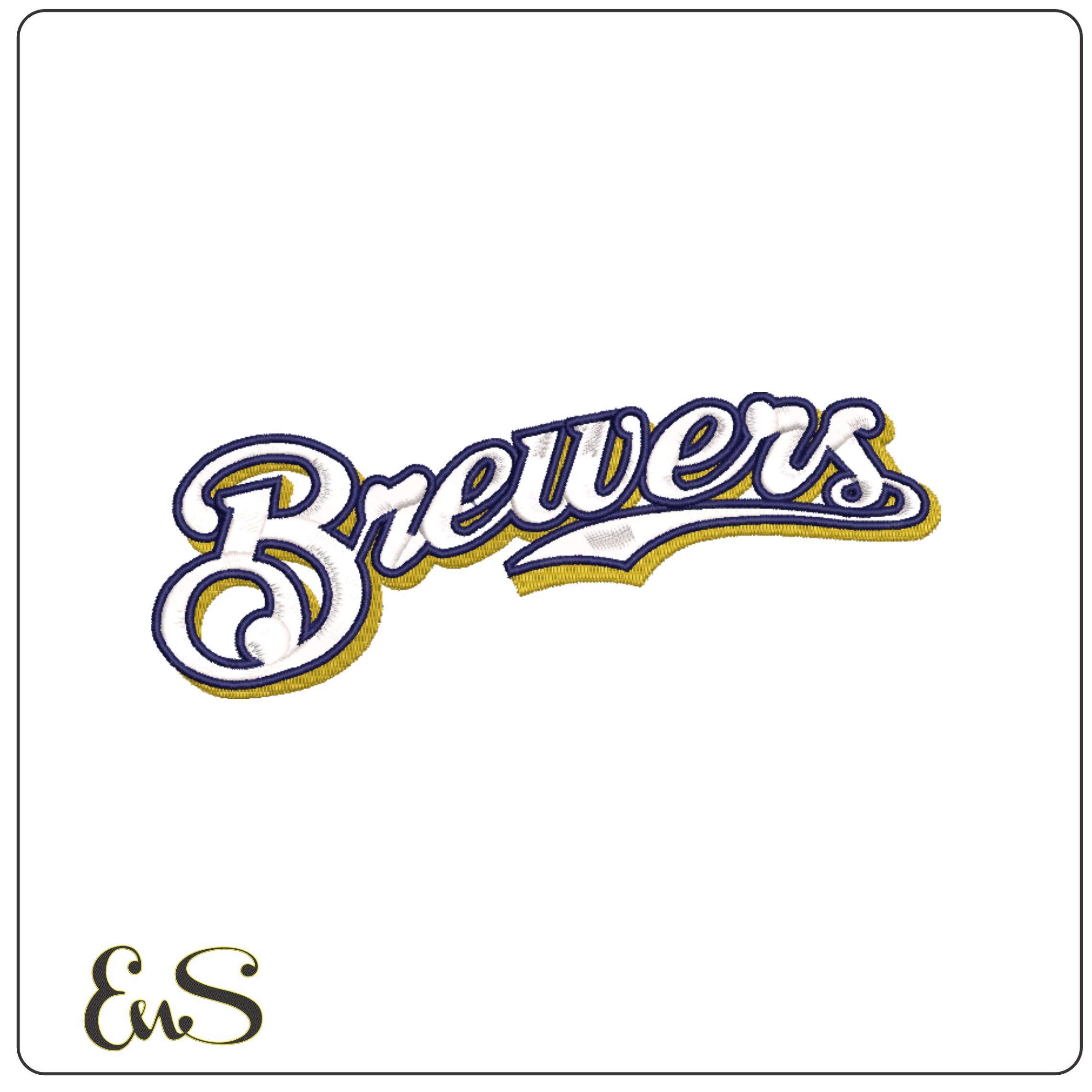 Milwaukee Brewers - Major league Baseball logo - MLB embroidery machine pattern embroidery file - instant download