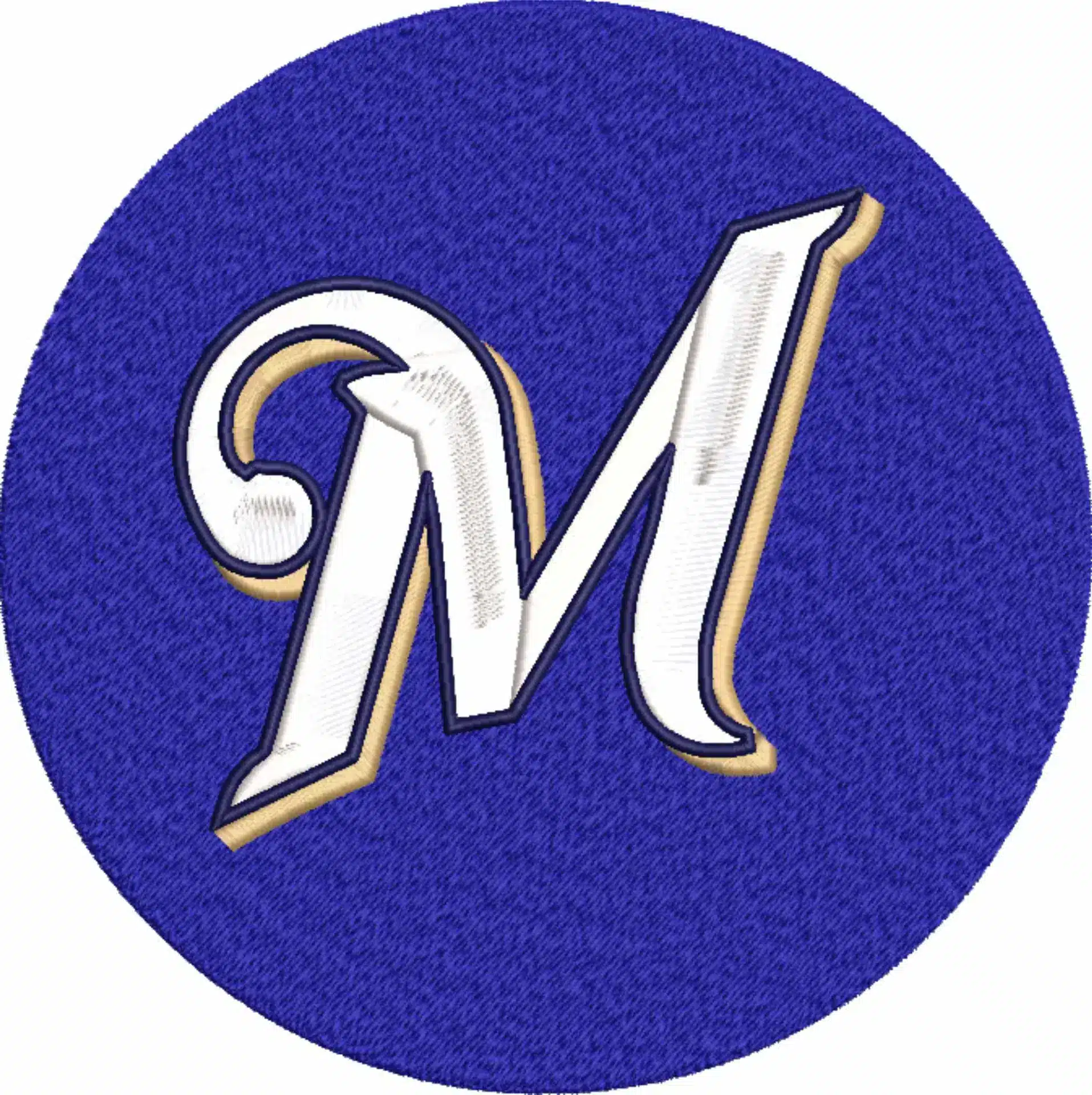 Milwaukee Brewers Logo - Major league Baseball logo - MLB embroidery machine pattern embroidery file - instant download
