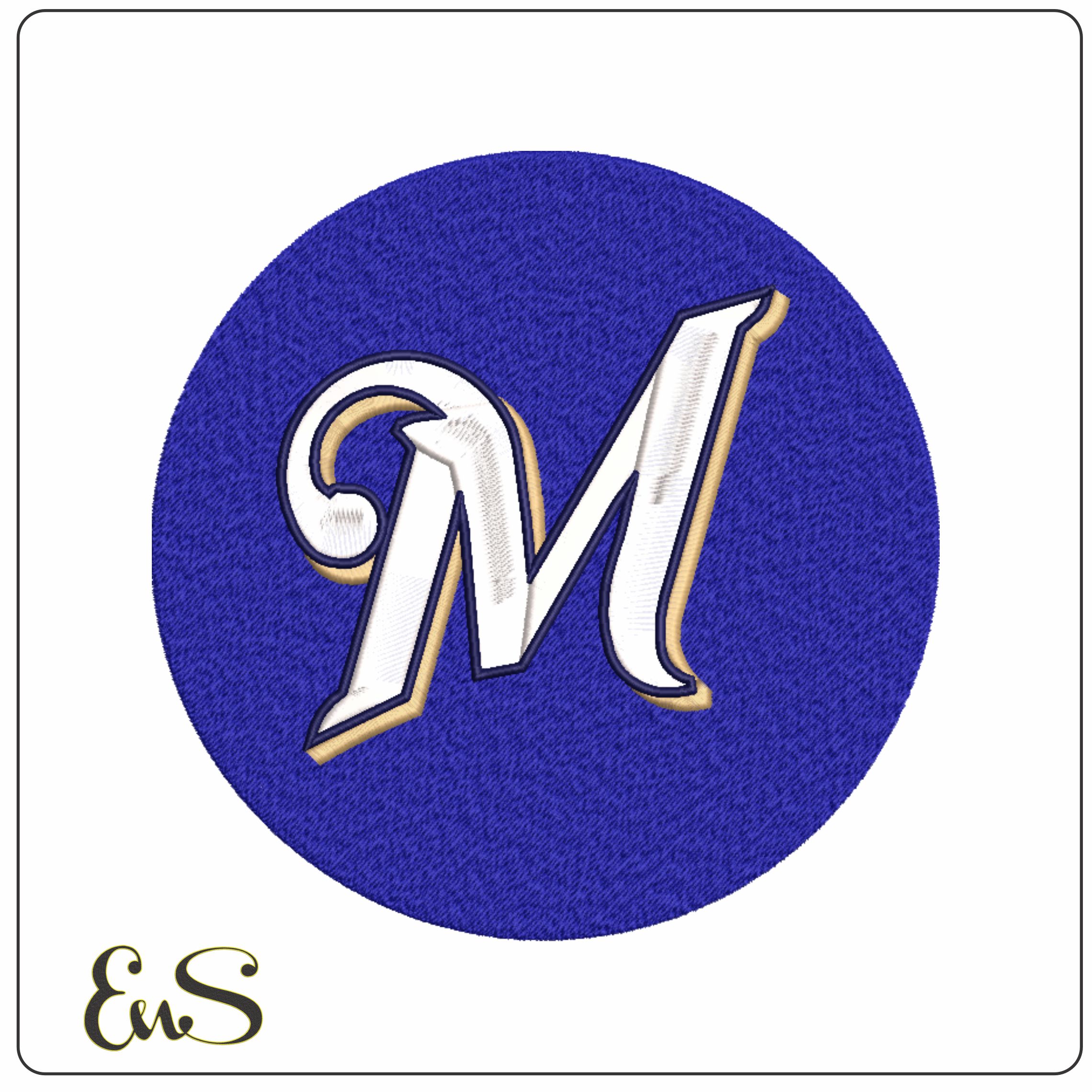 Milwaukee Brewers Logo - Major league Baseball logo - MLB embroidery machine pattern embroidery file - instant download