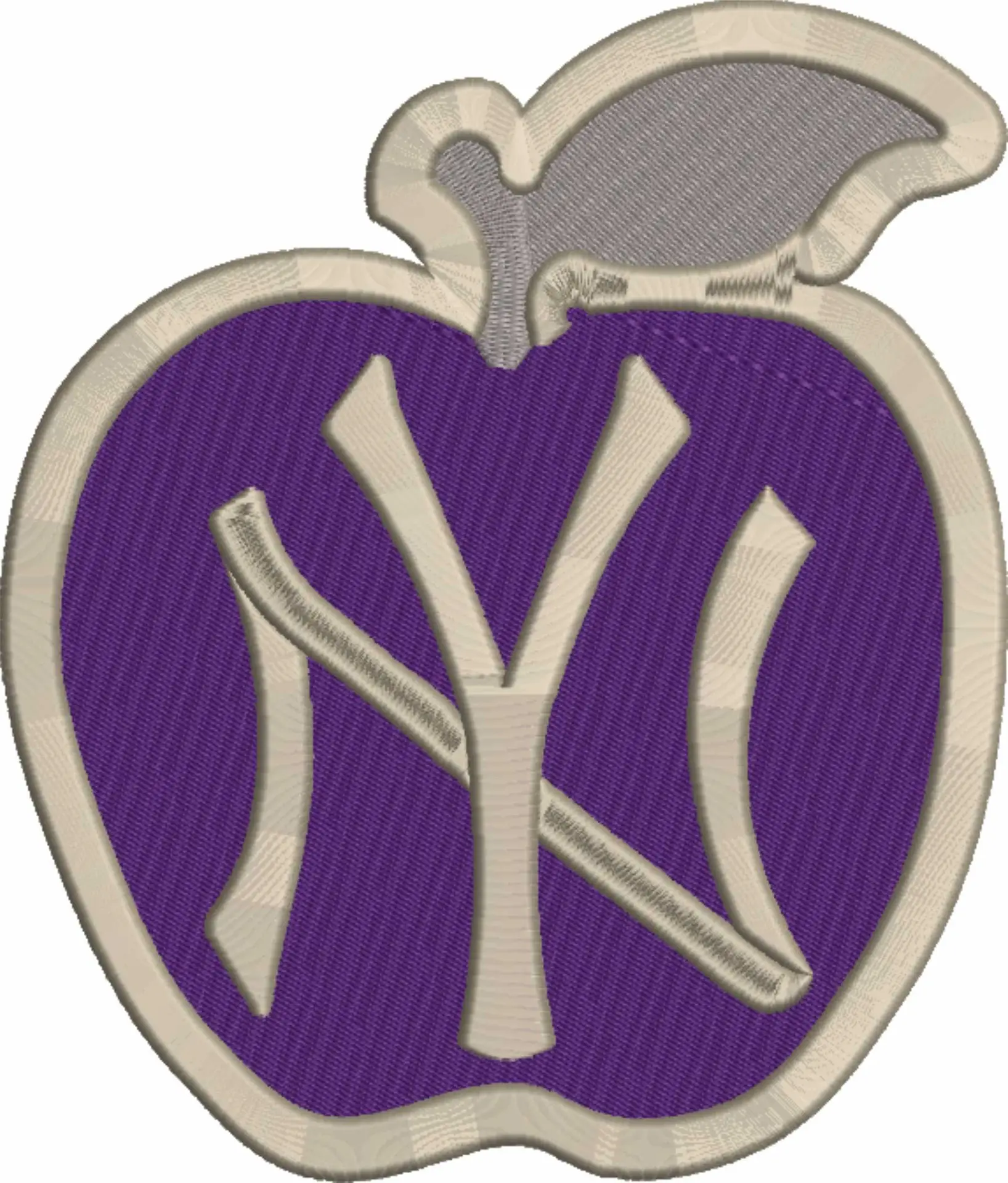 New York Yankees Apple - Major league Baseball logo - MLB embroidery machine pattern embroidery file - instant download