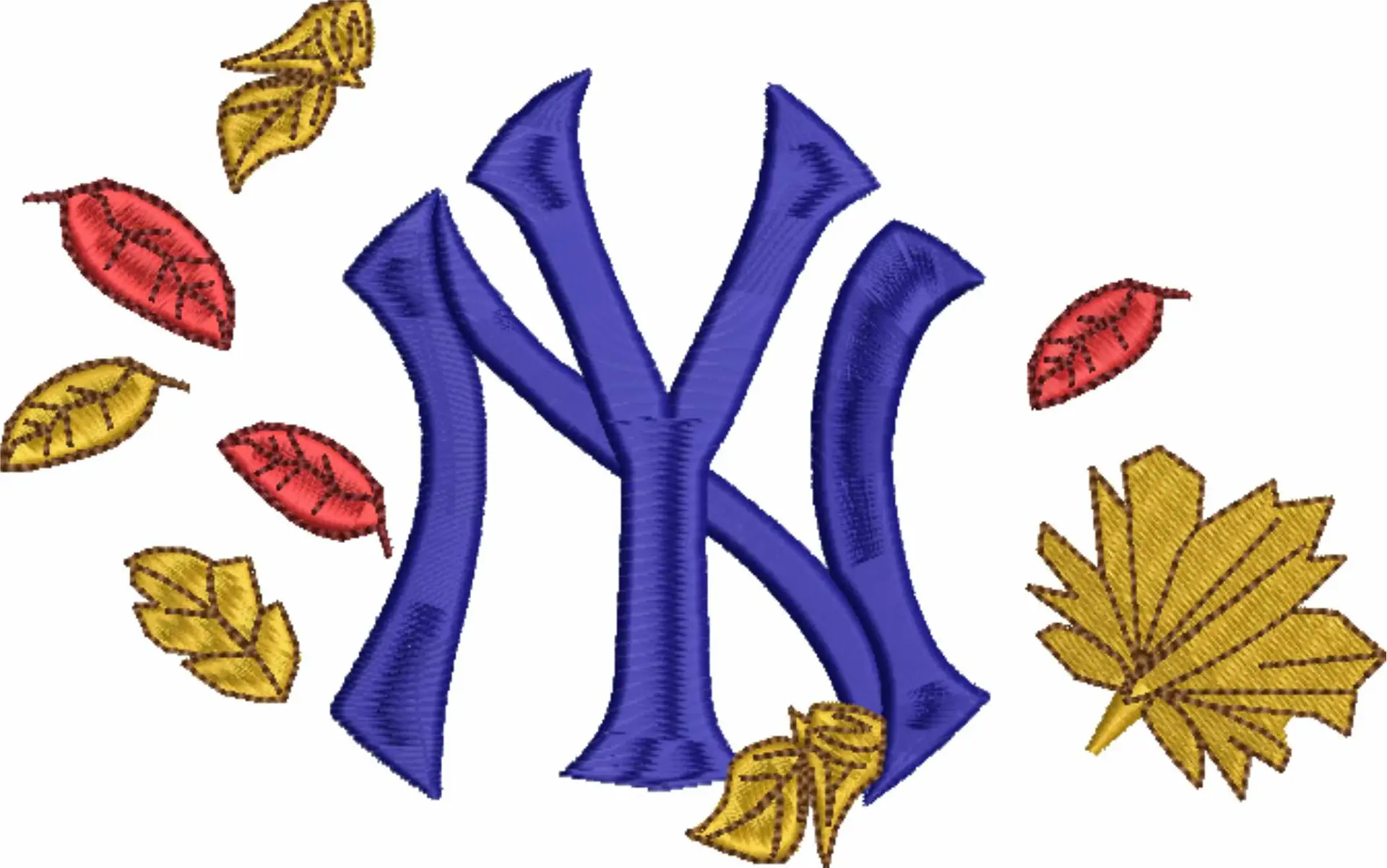 New York Yankees Fall - Major league Baseball logo - MLB embroidery machine pattern embroidery file - instant download