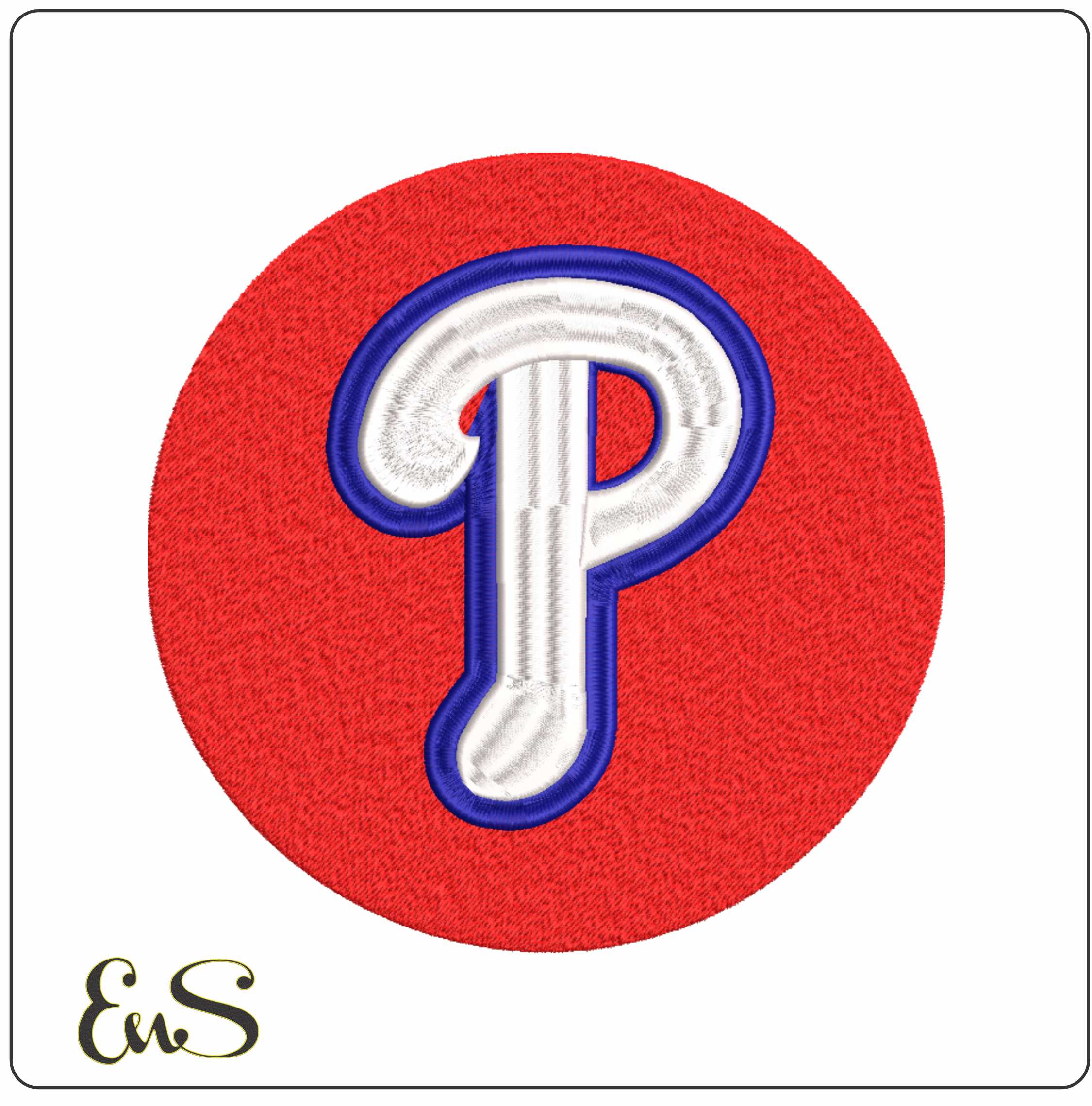 Philadelphia Phillies Emblem - Major league Baseball logo - MLB embroidery machine pattern embroidery file - instant download