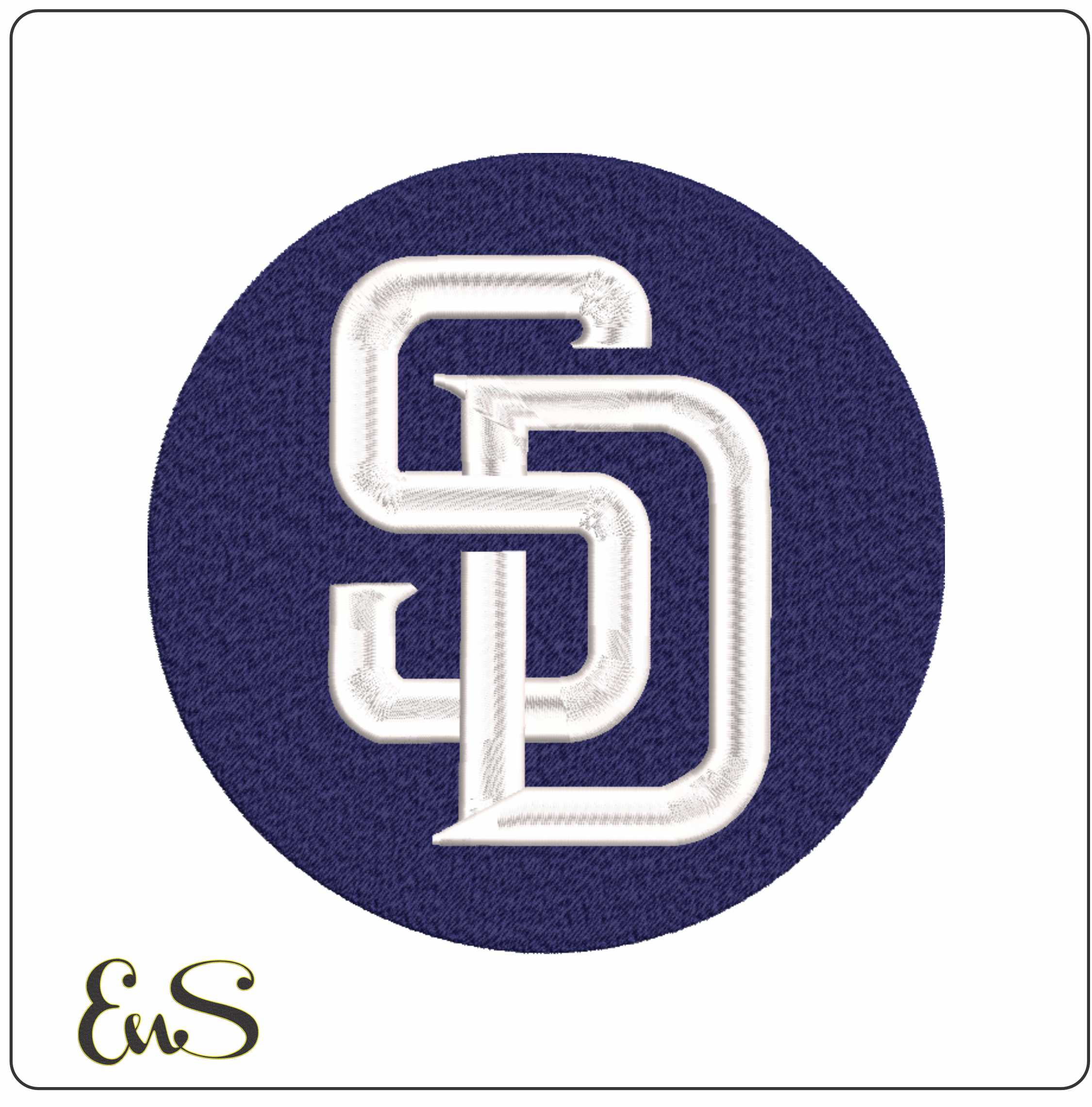 San Diego Padres Emblem - Major league Baseball logo - MLB embroidery machine pattern embroidery file - instant download
