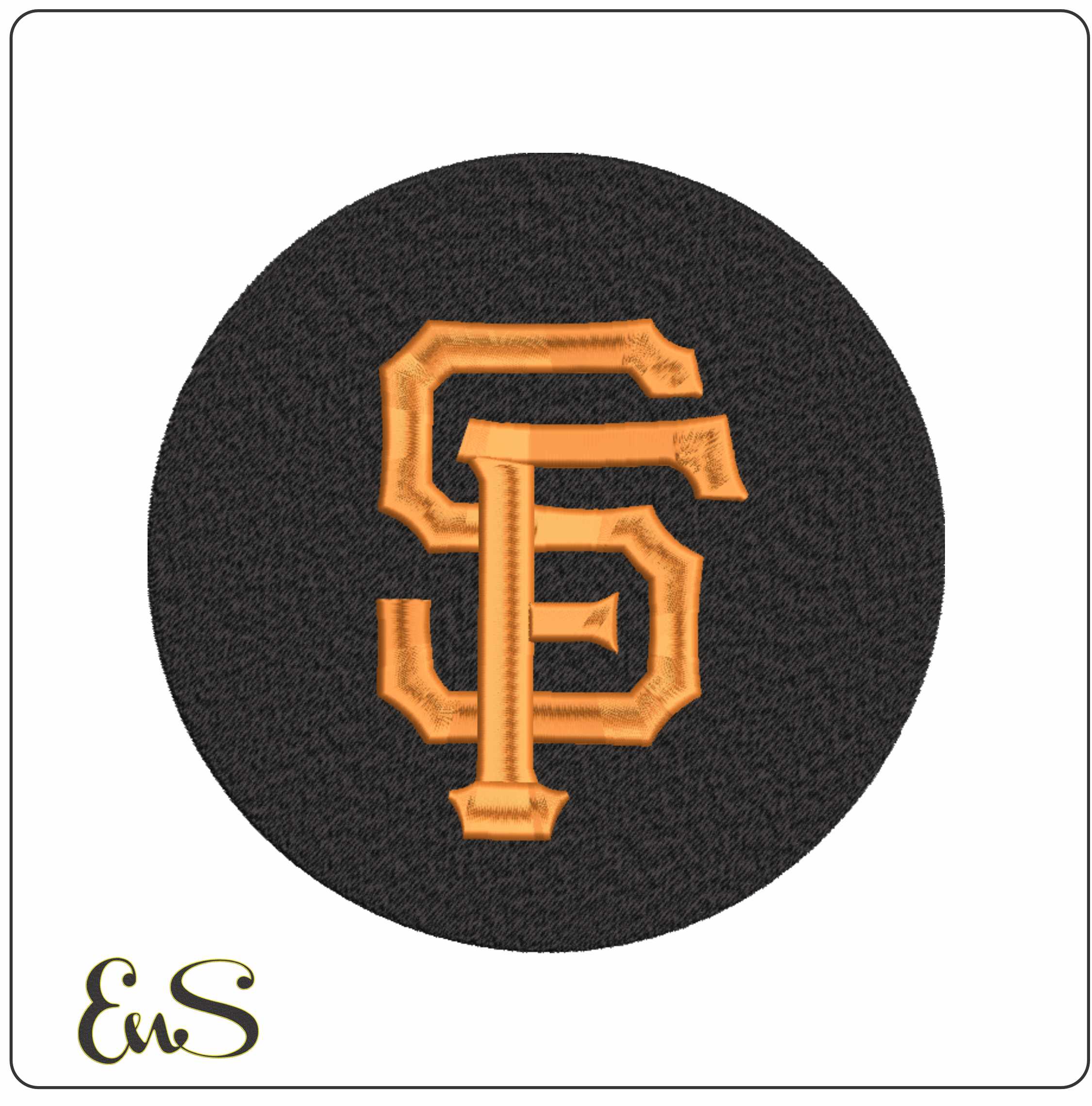 San Francisco Giants Emblem - Major league Baseball logo - MLB embroidery machine pattern embroidery file - instant download