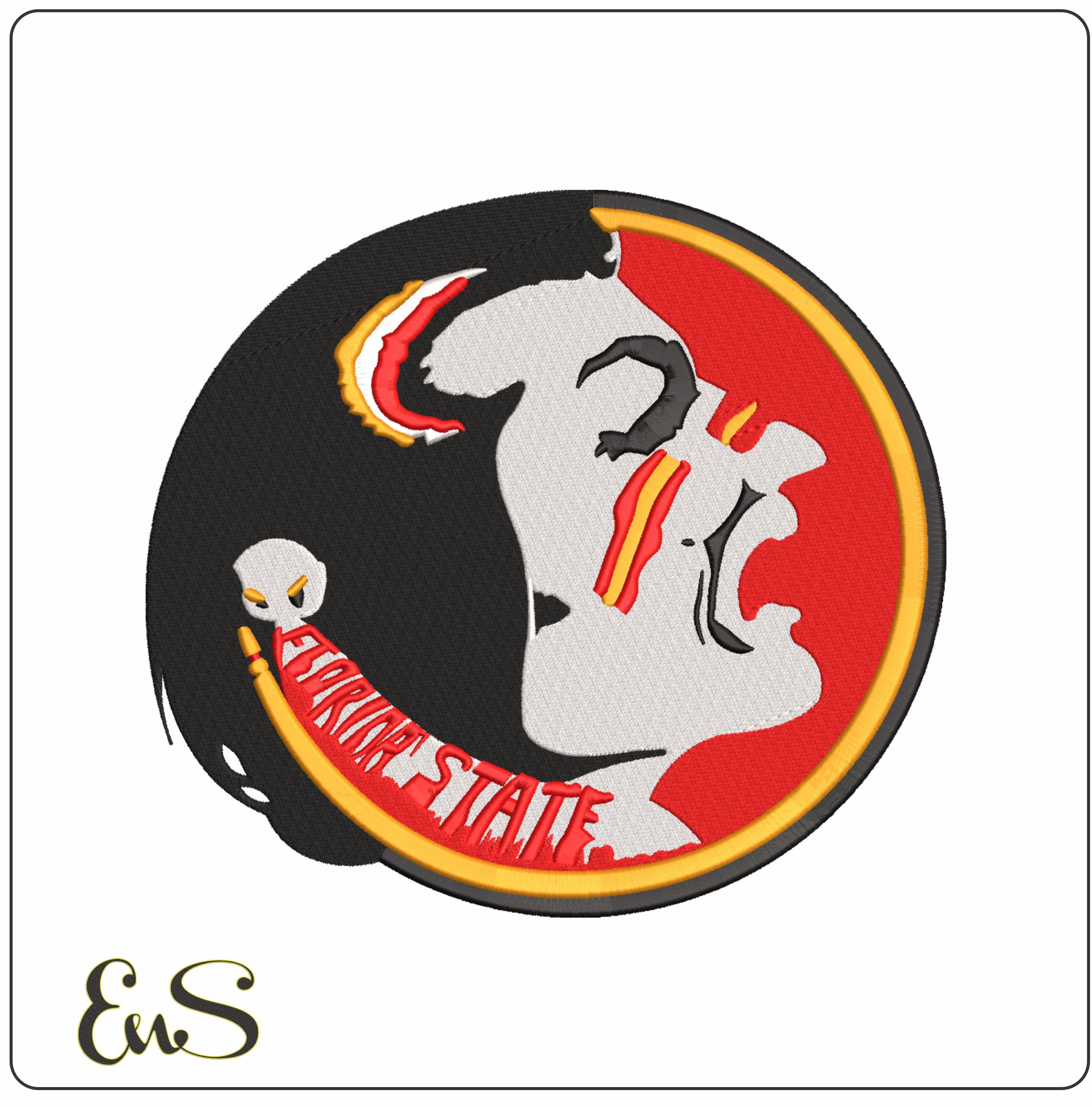 Florida State embroidery design -Florida State University Logo embroidery machine pattern embroidery file - instant download in a frame