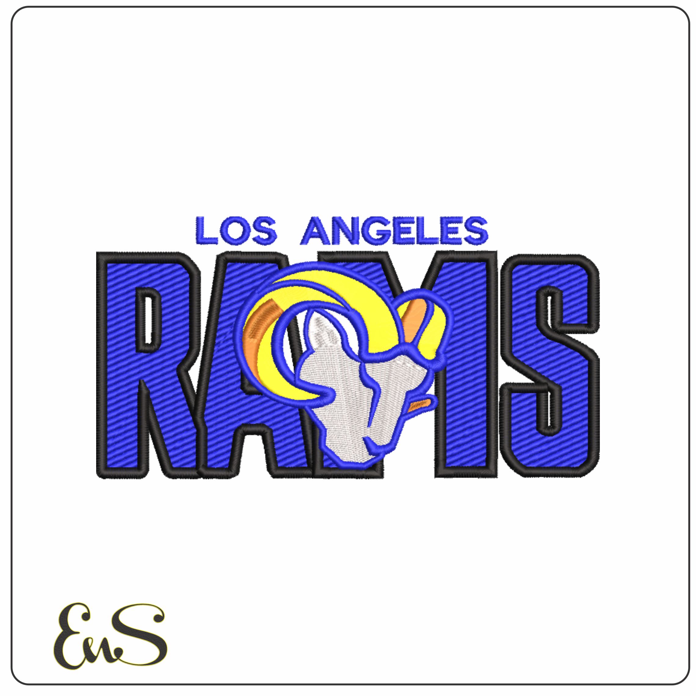 Los Angeles Rams NFL stylized embroidery design -Sofi Stadium men's football embroidery machine pattern embroidery file - instant download
