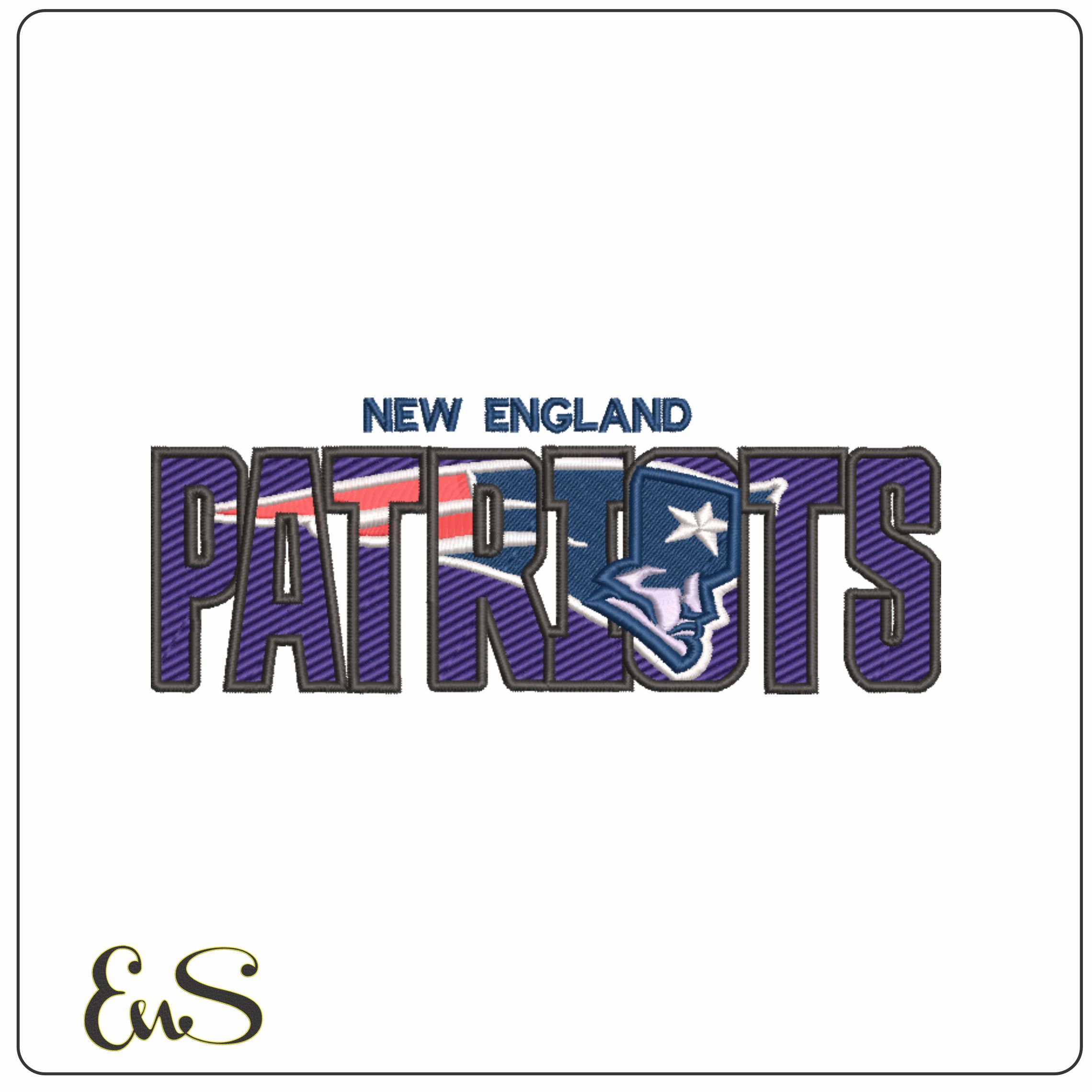 New England Patriots NFL stylised embroidery design -Gillette Stadium men's football embroidery machine pattern embroidery file - instant download
