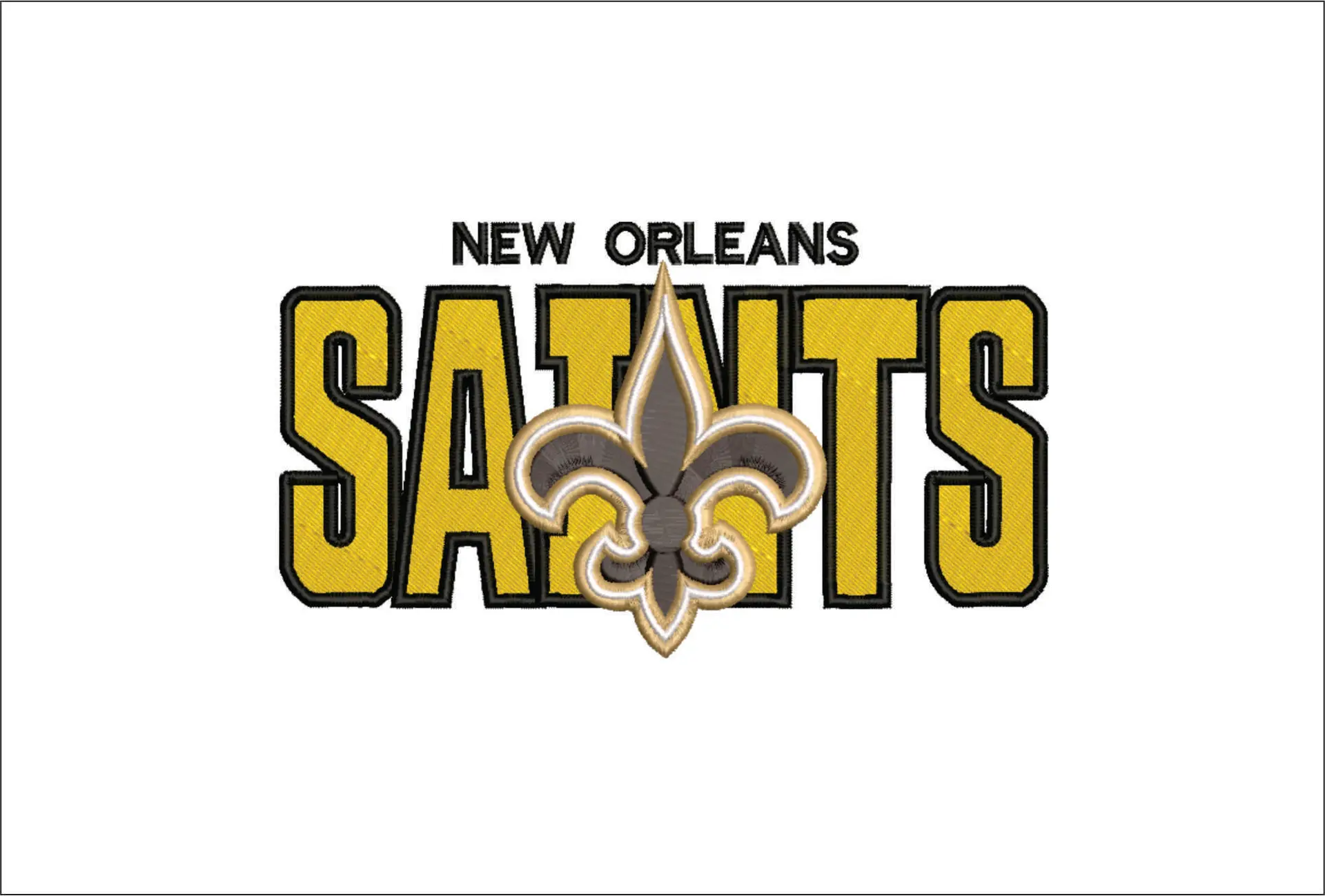 New Orleans Saints NFL stylized embroidery design -Caesars Superdome Stadium men's football embroidery machine pattern embroidery file - instant download
