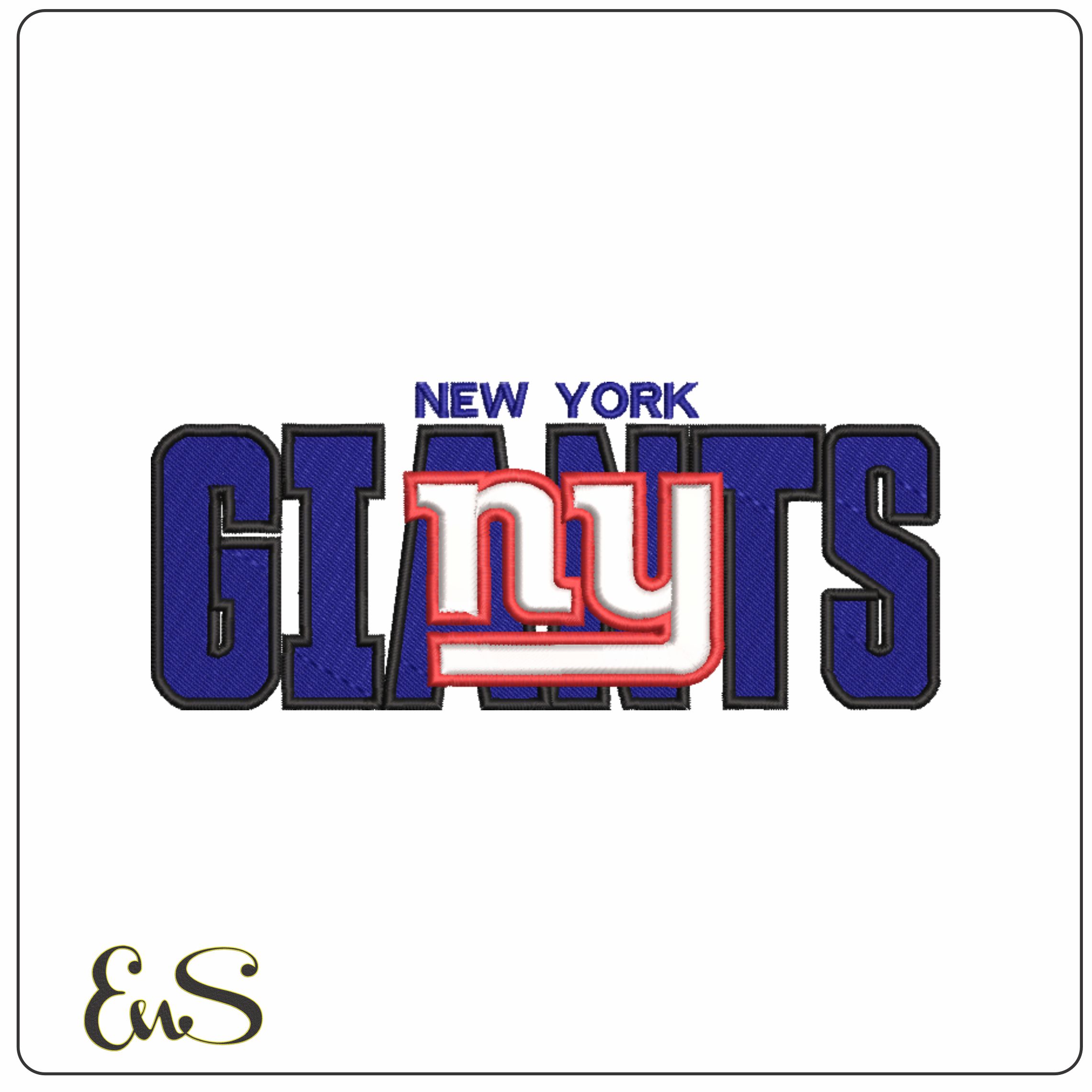 New York Giants NFL Stylized embroidery design -MetLife Stadium men's football embroidery machine pattern embroidery file - instant download