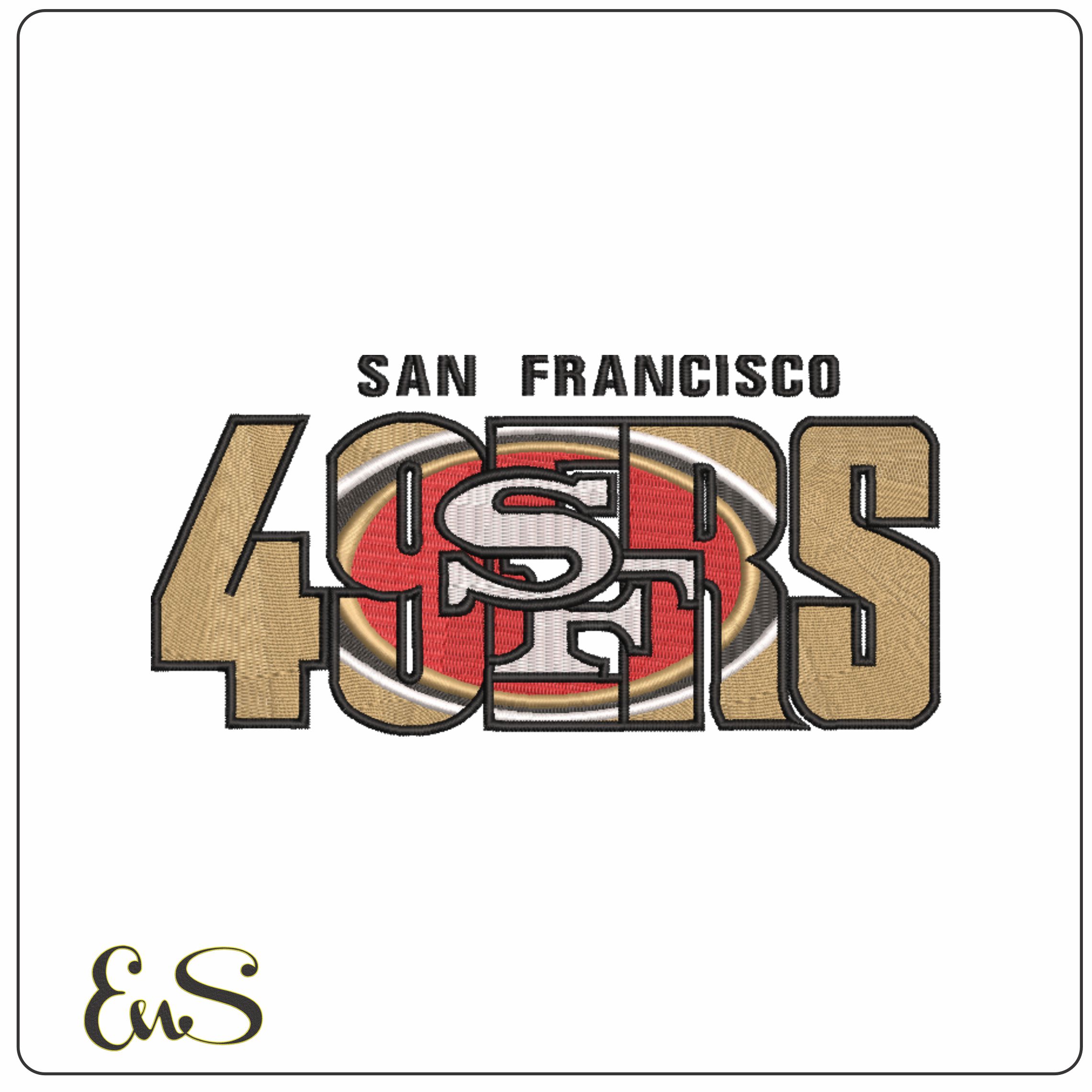 San Francisco 49ers NFL stylized embroidery design -Levi's Stadium men's football embroidery machine pattern embroidery file - instant download