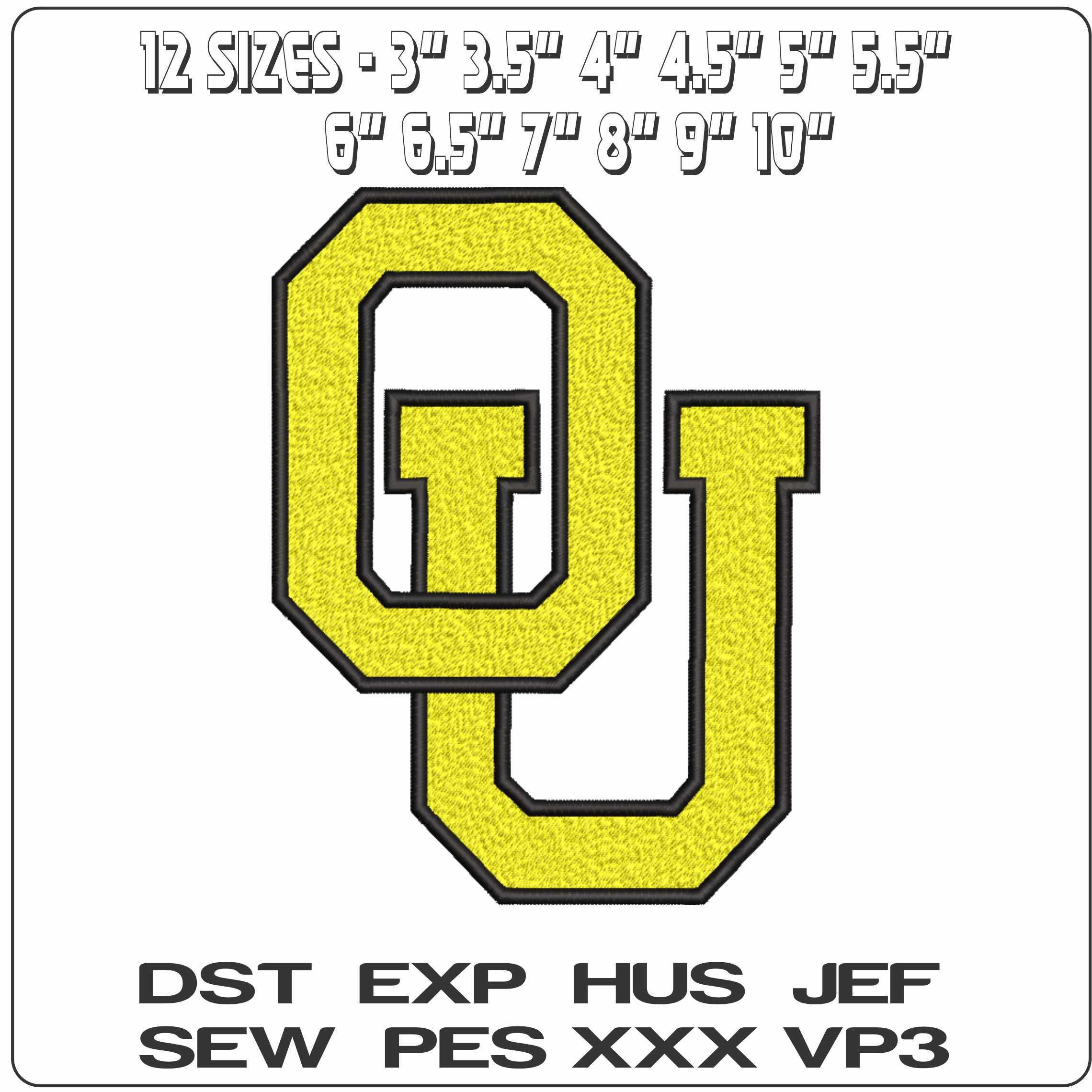 Oglethorpe University embroidery design - College Sports embroidery machine pattern file - instant download