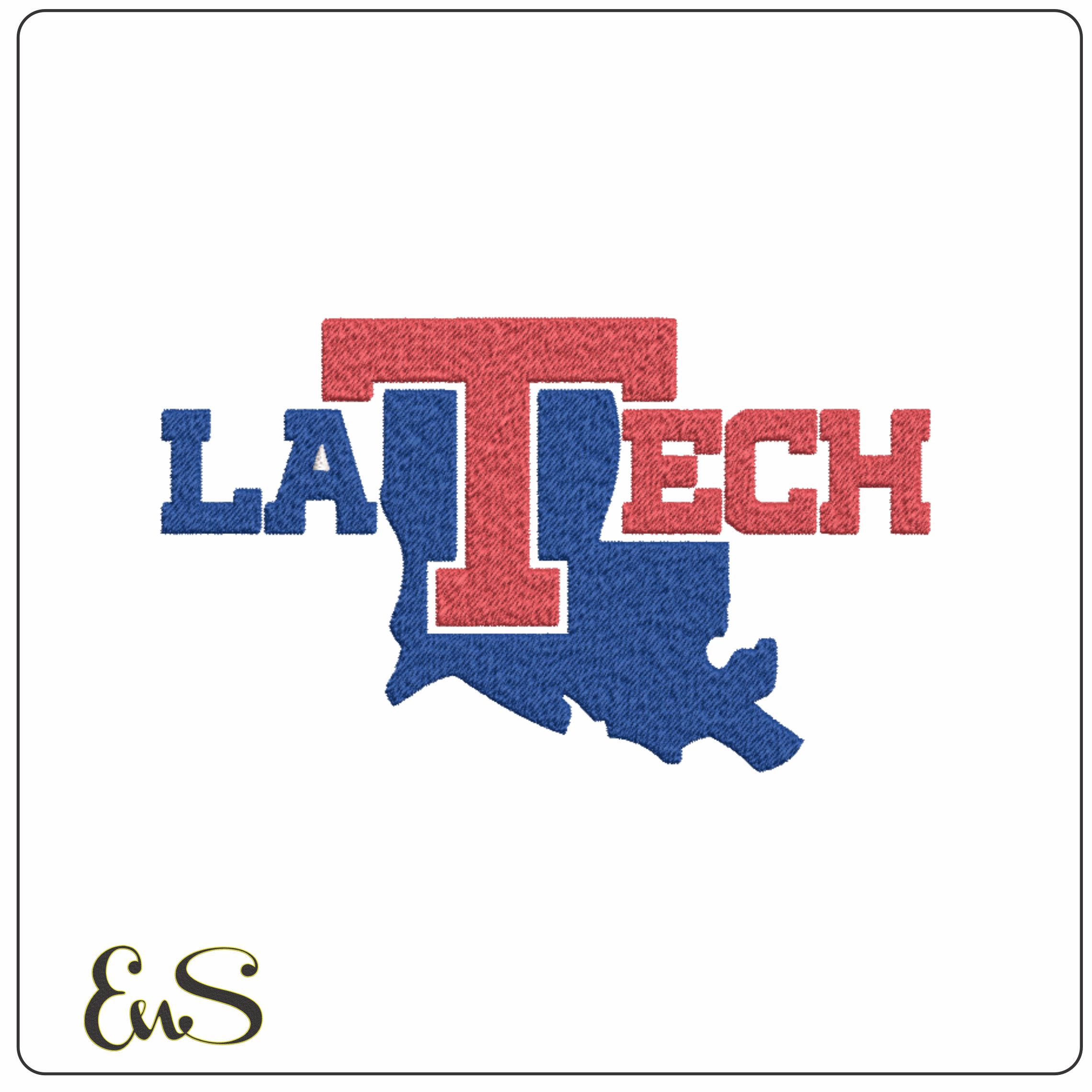 Louisiana Tech embroidery design - Louisiana Tech Bulldogs Logo embroidery machine pattern embroidery file - instant download in a frame