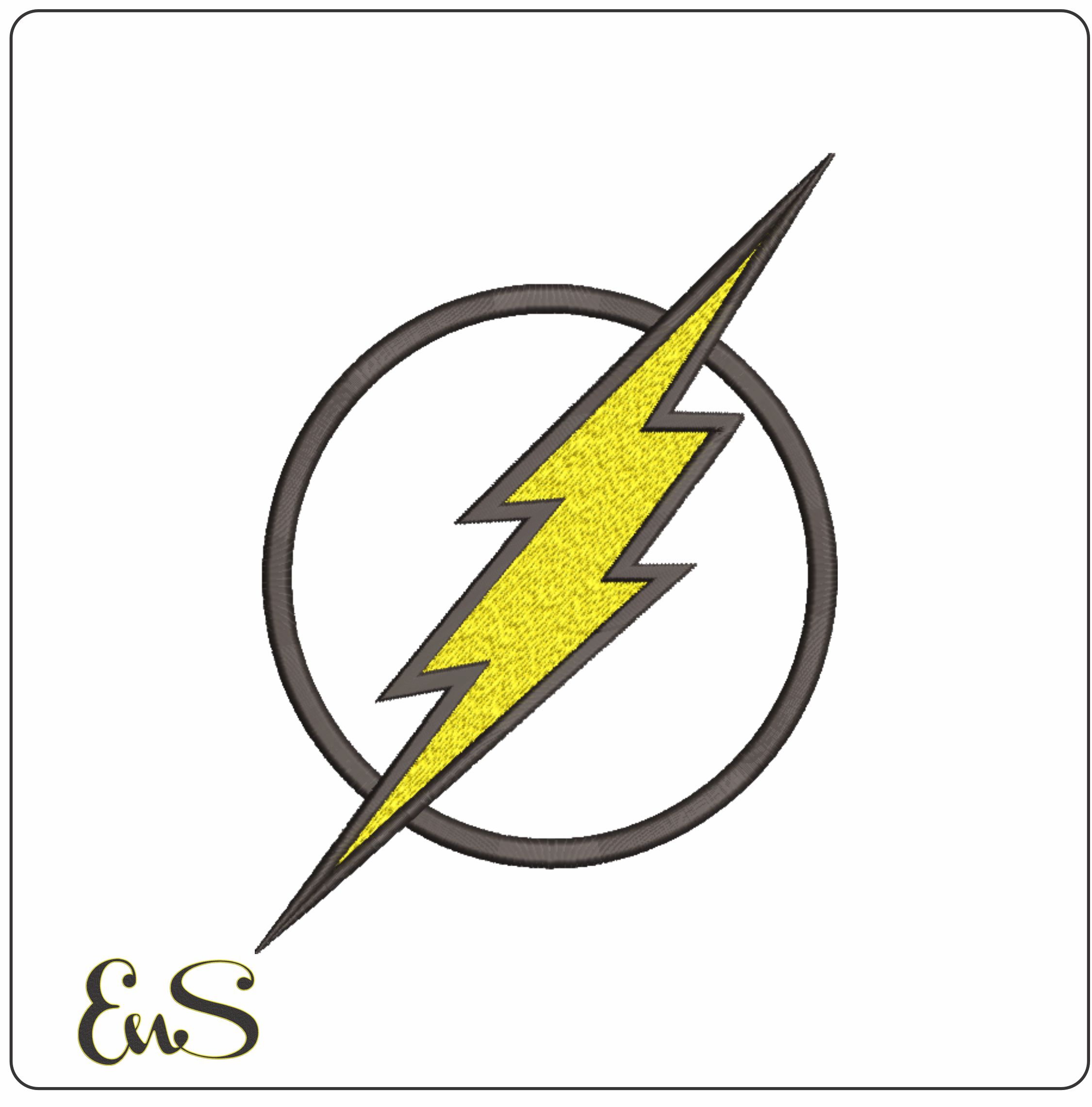 Flash Emblem - Halloween embroidery design - embroidery file - instant download
