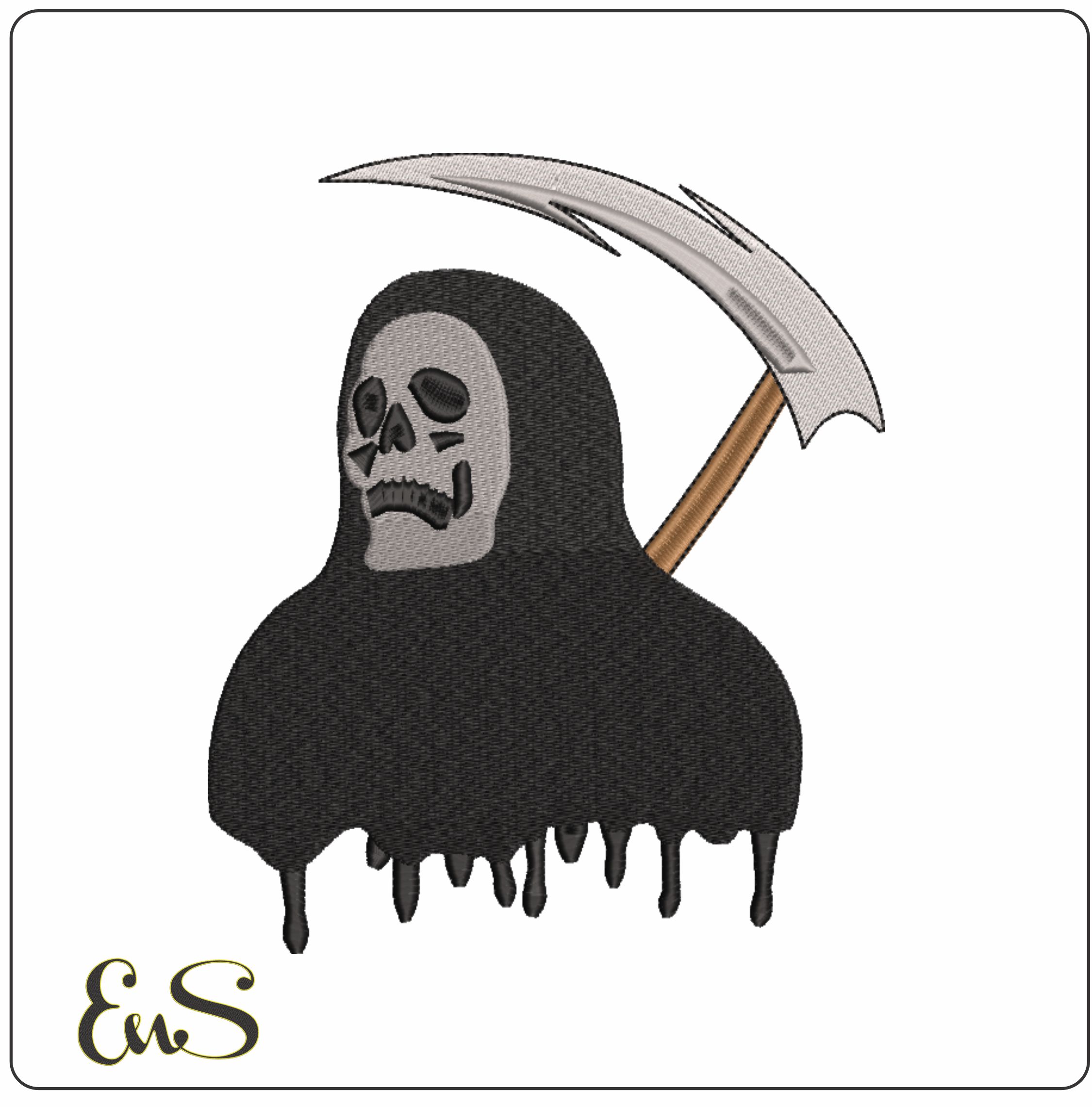 Grim Reaper Body- Halloween embroidery design - embroidery file - instant download