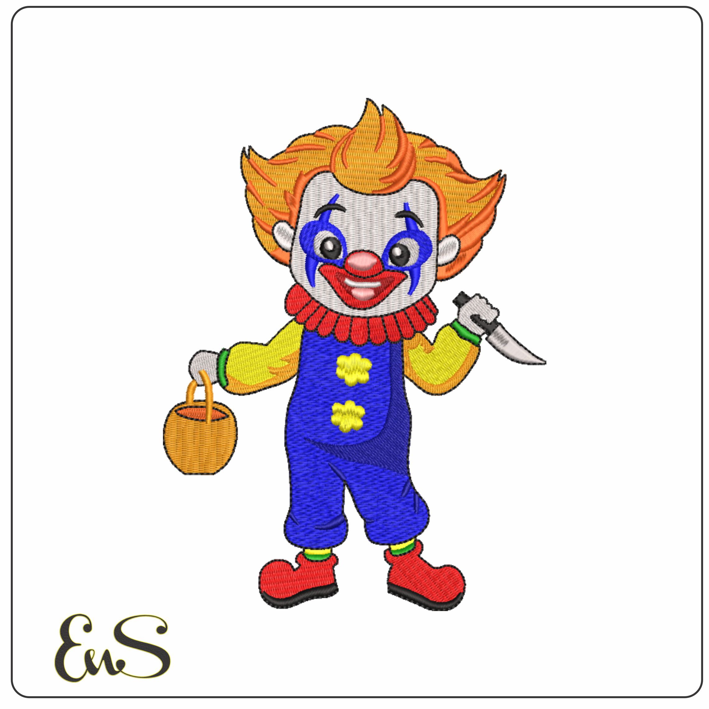 Joker Cartoon Halloween embroidery design - embroidery file - instant download
