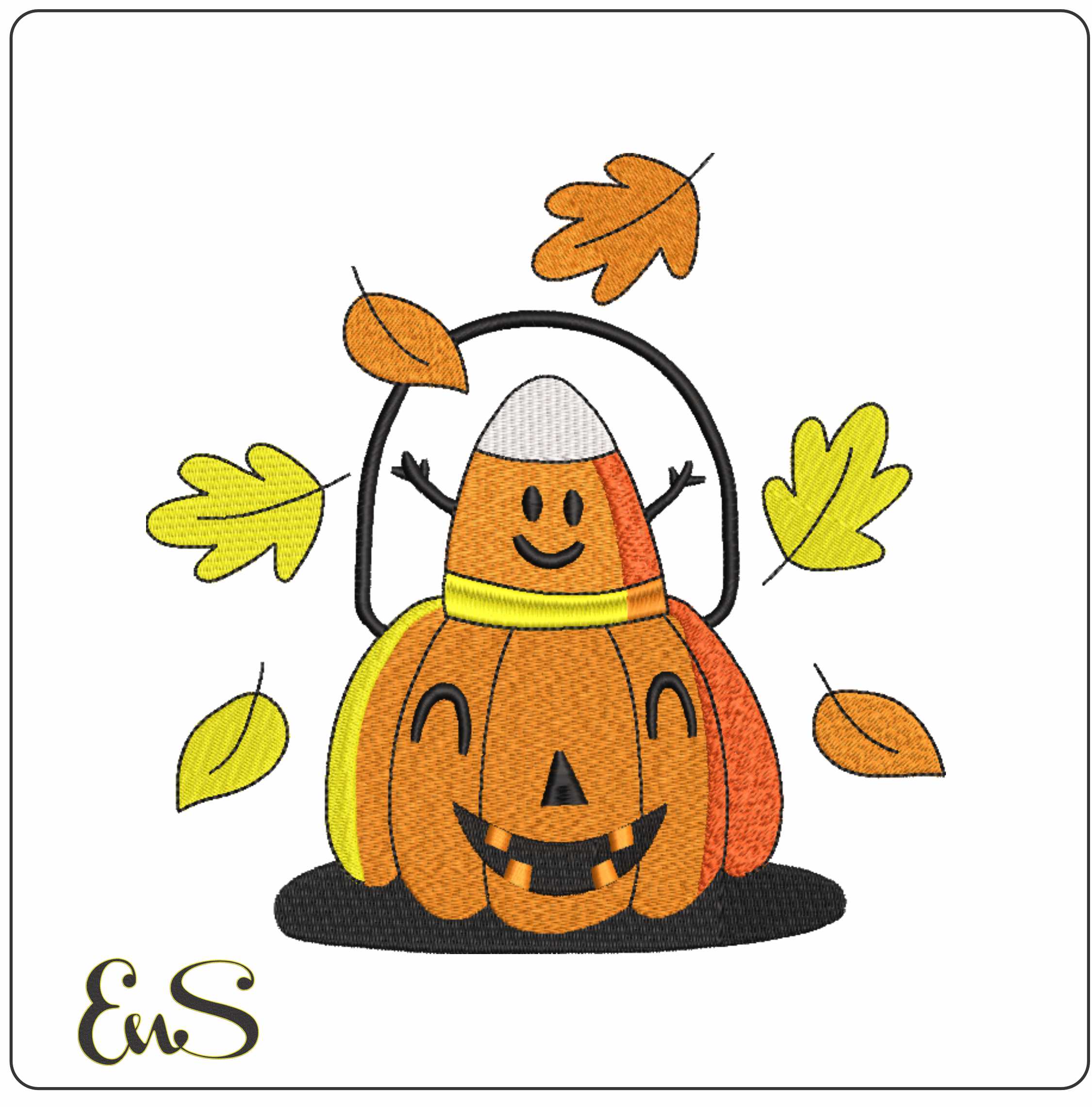 Pumpkin with Hat- Halloween embroidery design - embroidery file - instant download