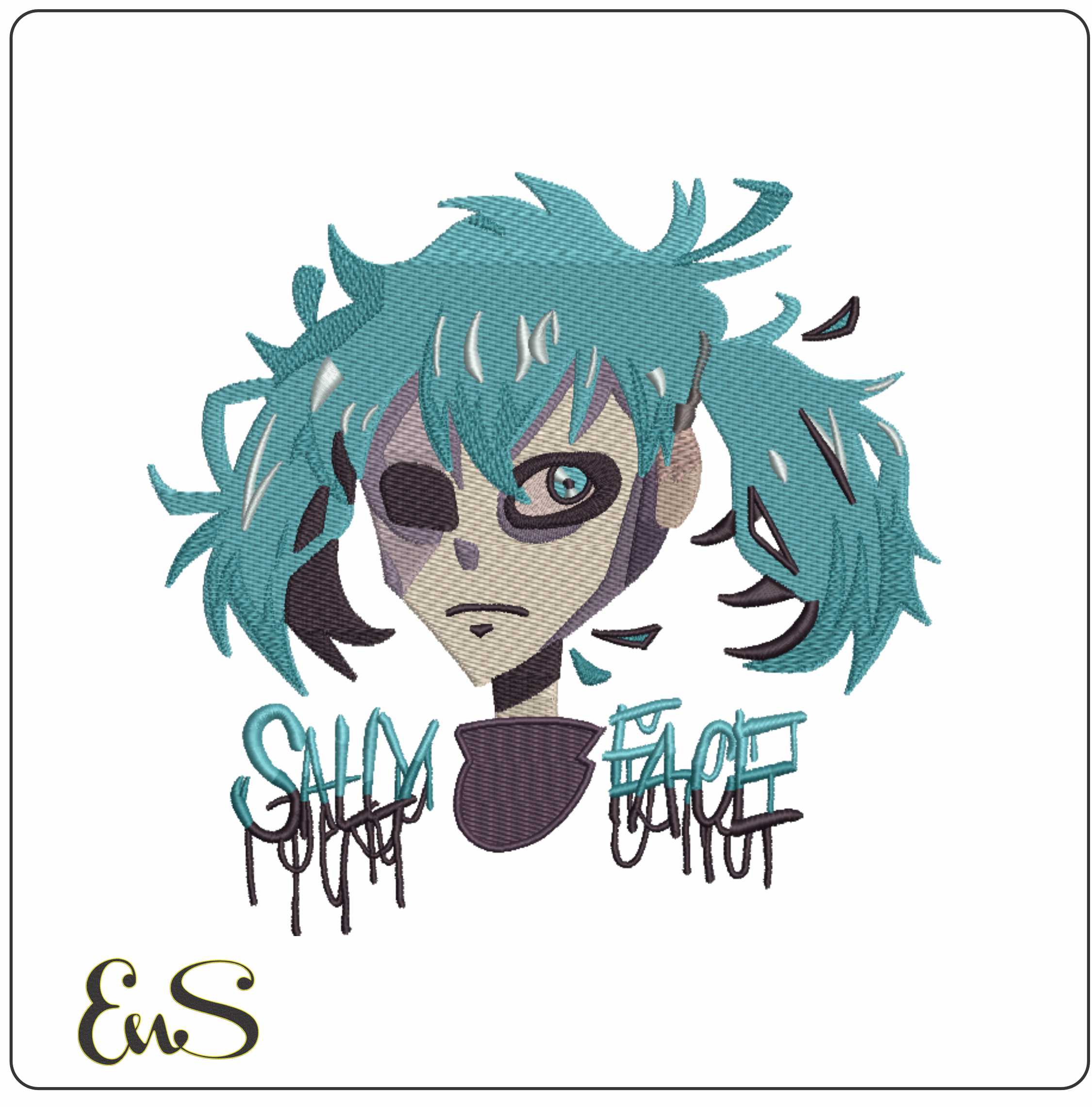 Sally Face machine embroidery design