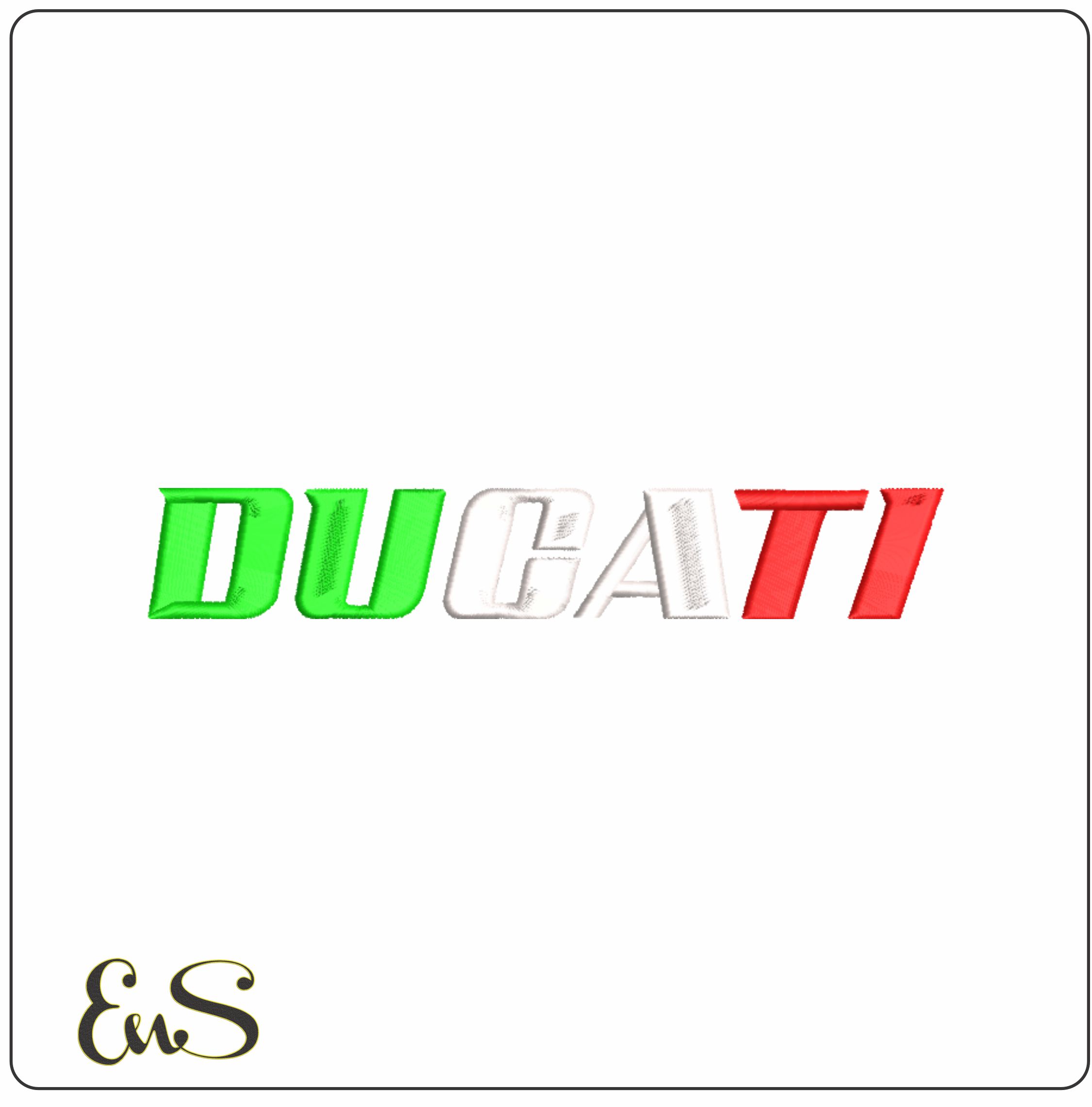 Ducati Italy Motorbike Embroidery design - Motor Bike Company machine pattern embroidery file instant download