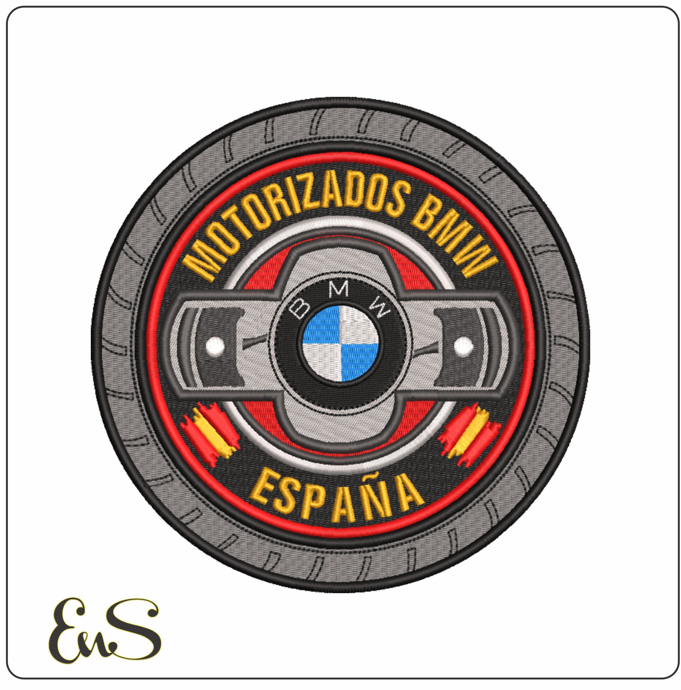 BMW Espana Motorbike Embroidery design - Motor Bike Company machine pattern embroidery file instant download