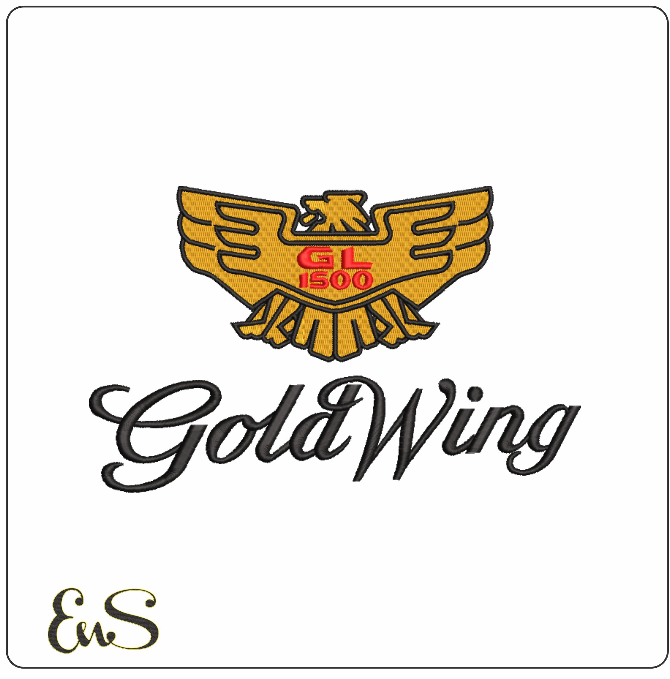Honda Goldwing Motorbike Embroidery design - Motor Bike Company machine pattern embroidery file instant download