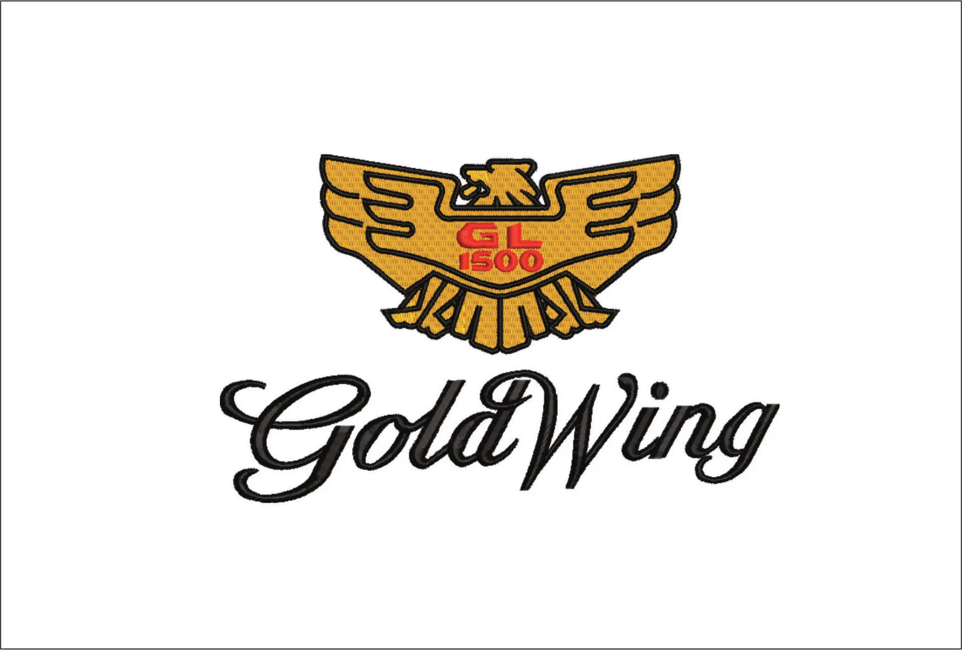 Honda Goldwing Motorbike Embroidery design - Motor Bike Company machine pattern embroidery file instant download