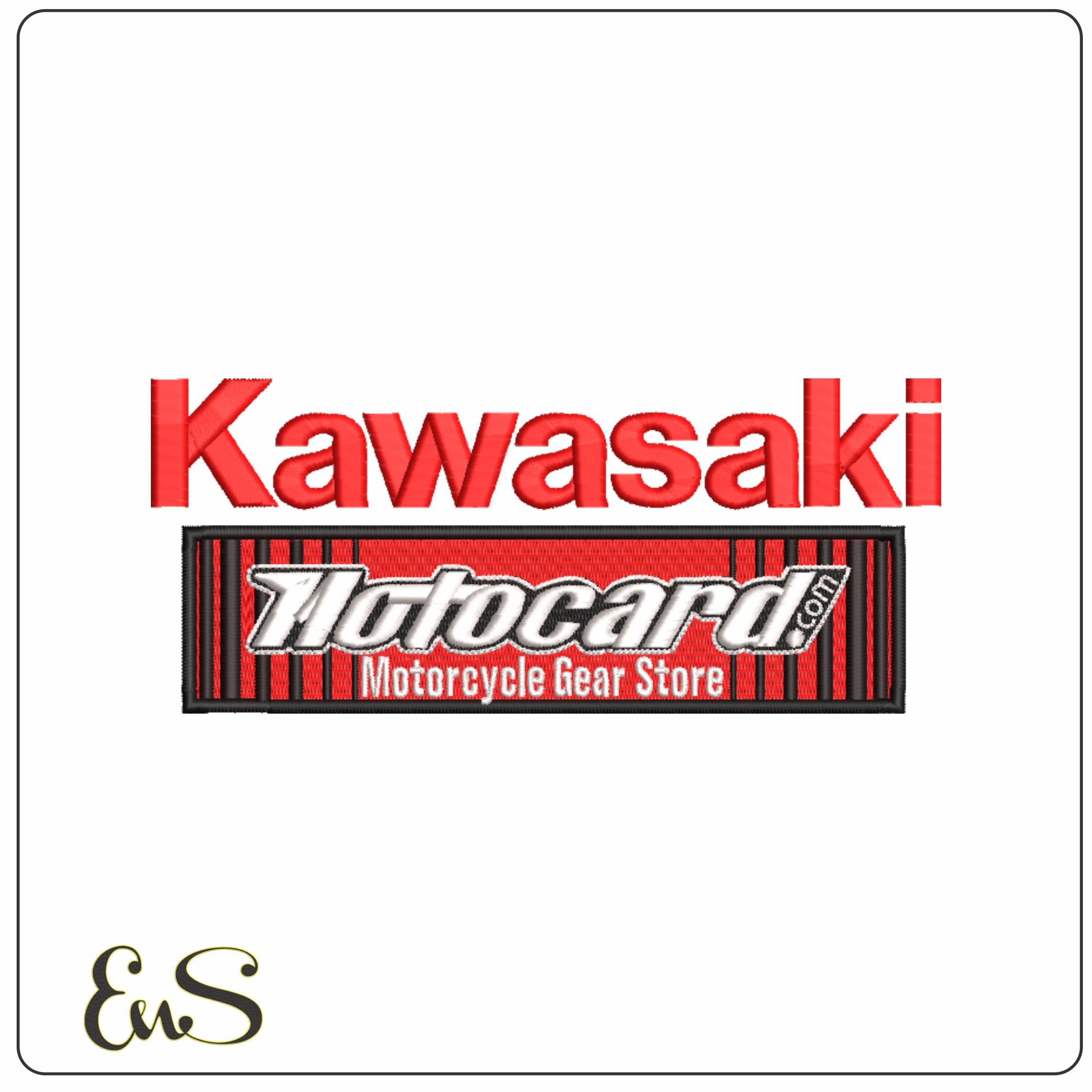Kawasaki store Motorbike Embroidery design - Motor Bike Company machine pattern embroidery file instant download