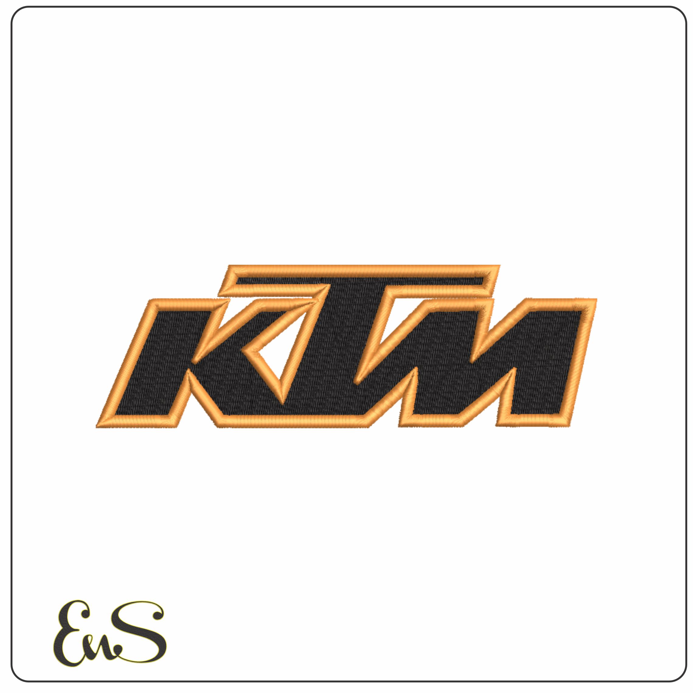 KTM Motorbike Embroidery design - Motor Bike Company machine pattern embroidery file instant download