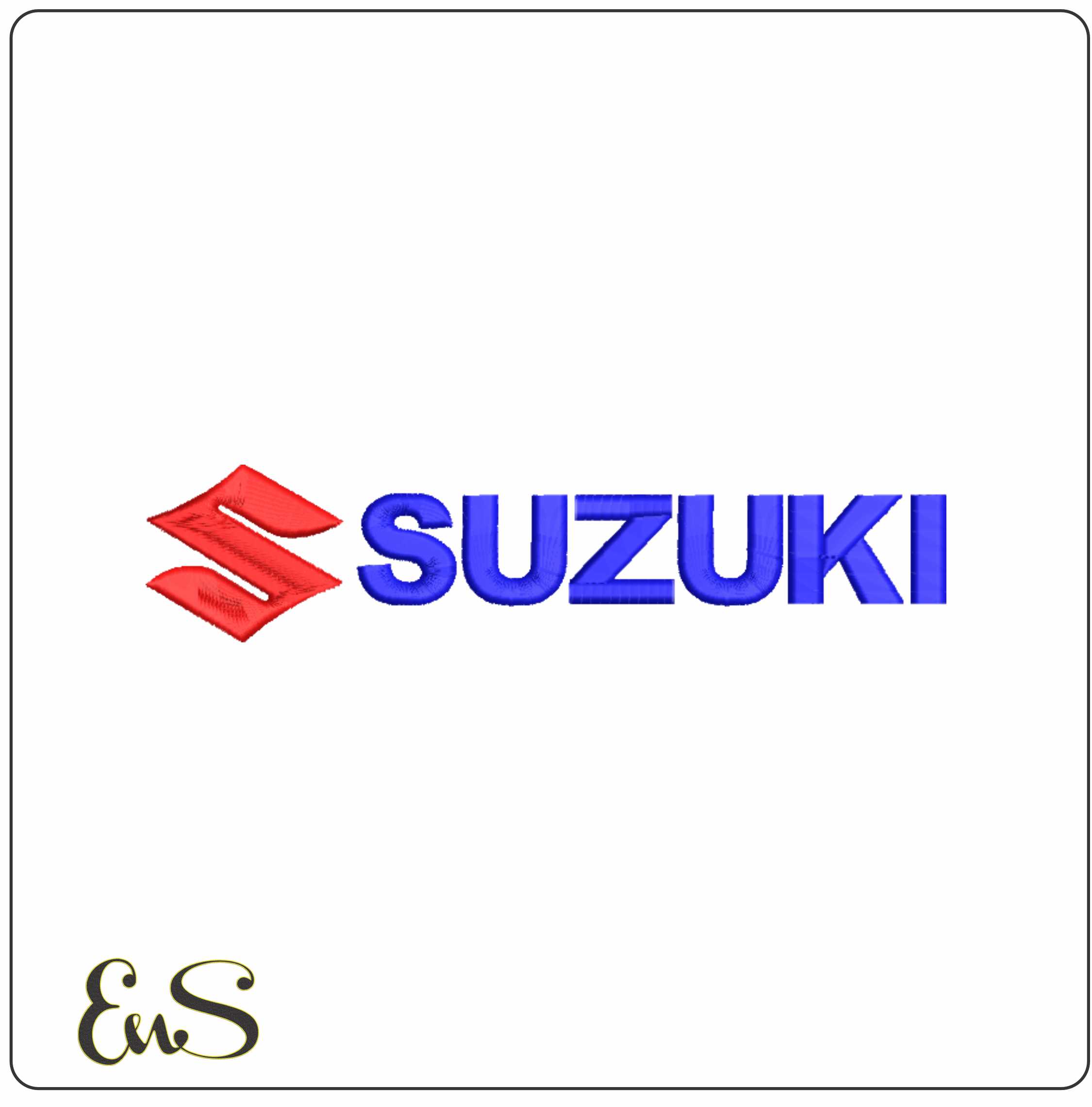 Suzuki Motorbike Embroidery design - Motor Bike Company machine pattern embroidery file instant download