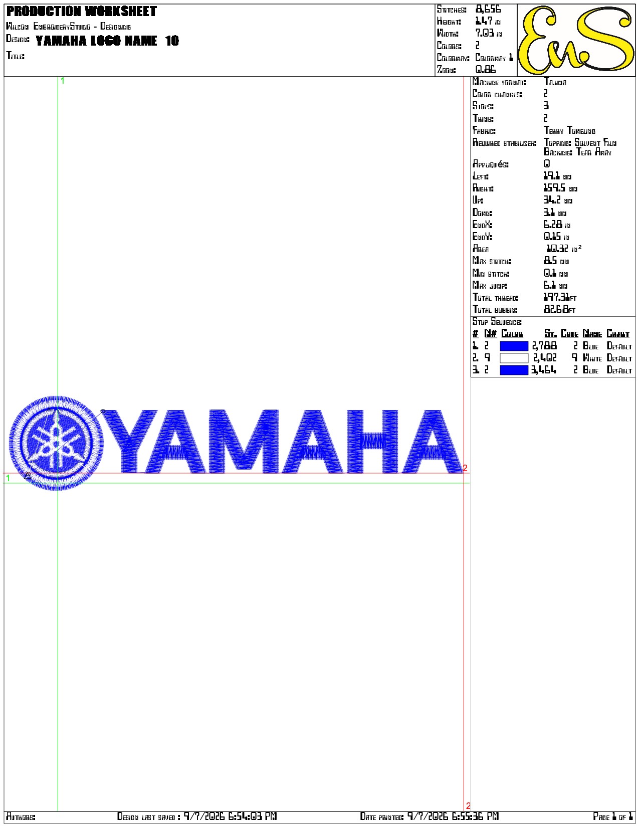 Yamaha Logo and Name Motorbike Embroidery design - Motor Bike Company machine pattern embroidery file instant download