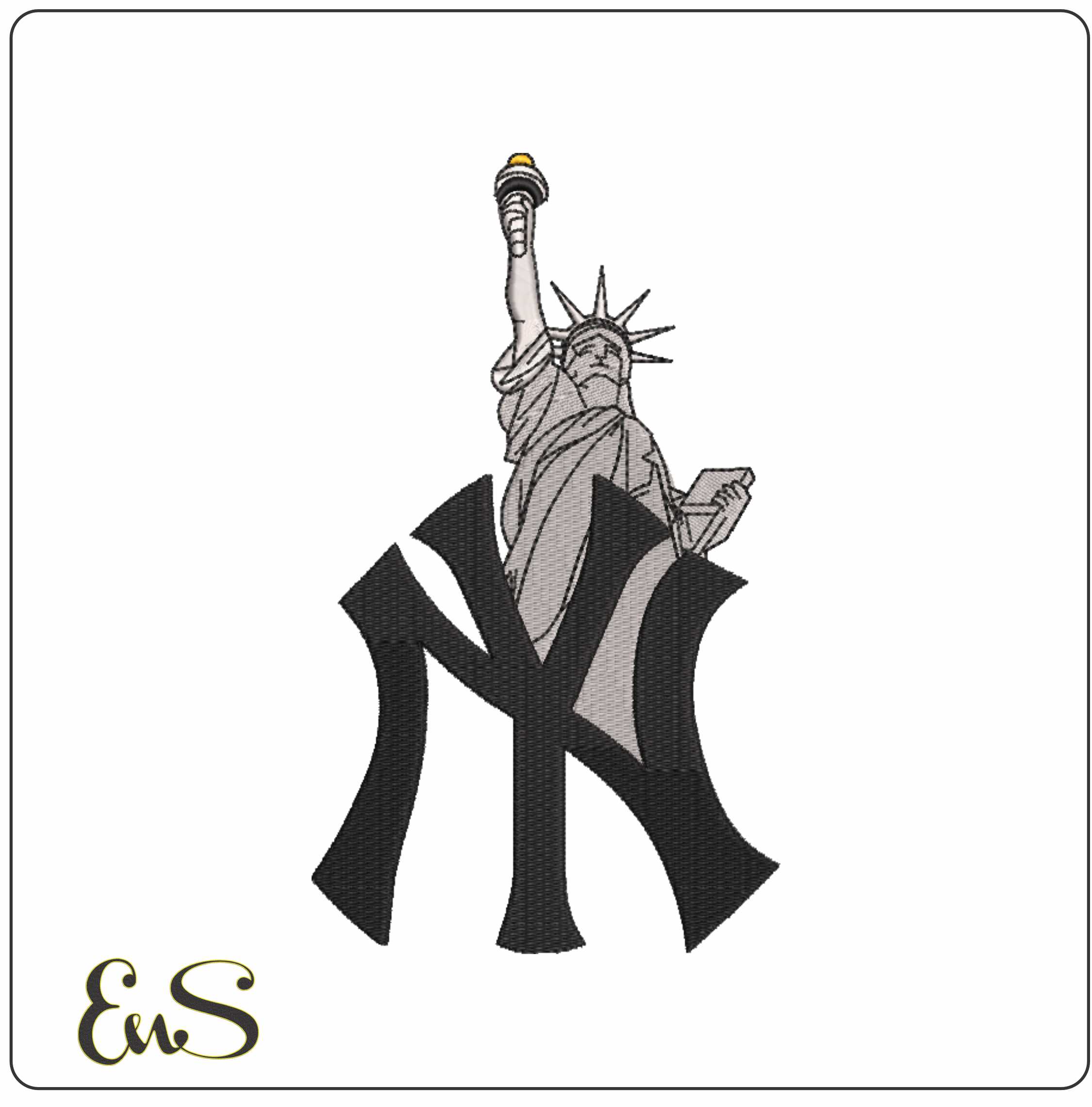 New York Yankees Statue of Liberty - Major league Baseball logo - MLB embroidery machine pattern embroidery file - instant download