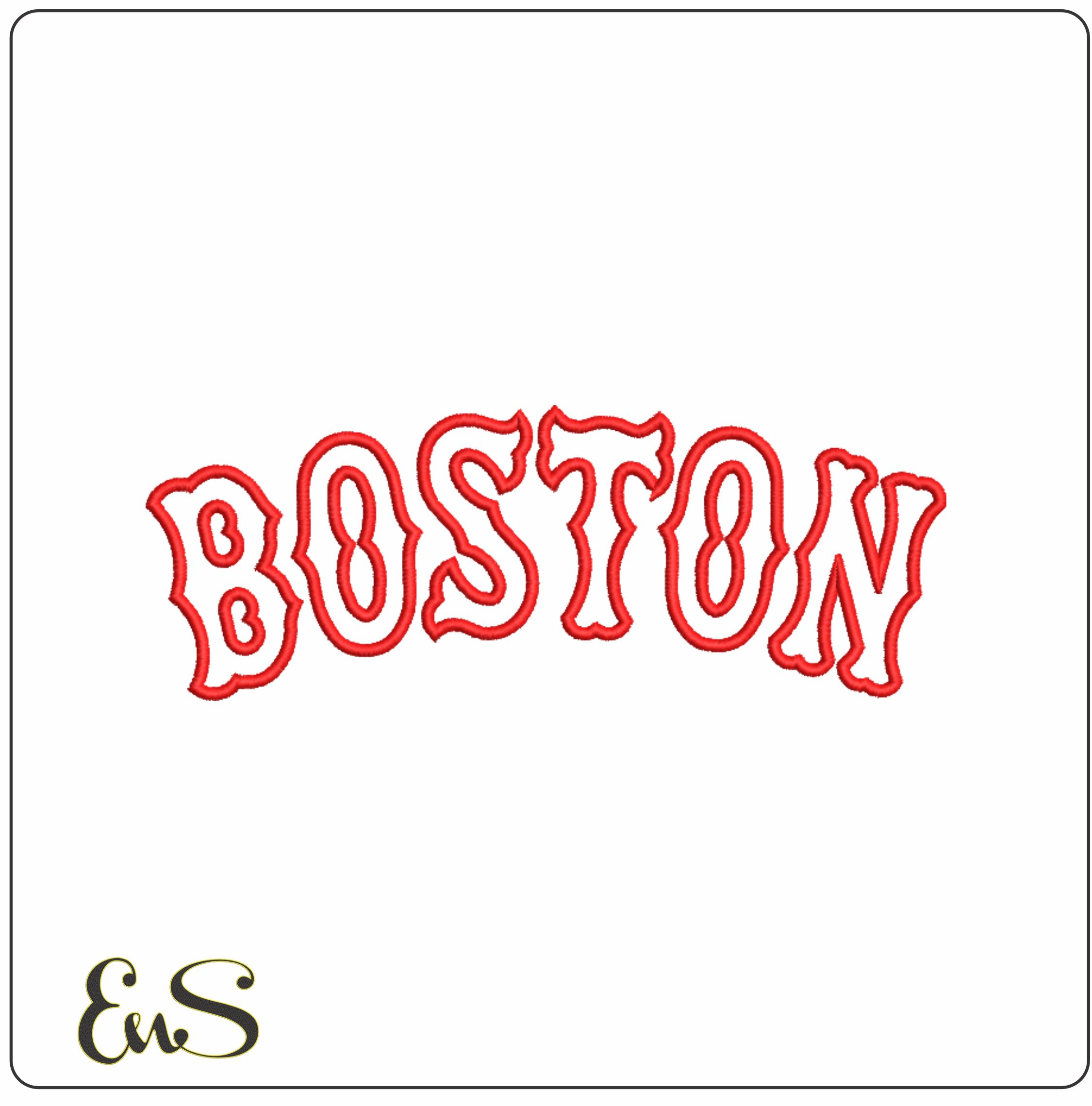 Boston Red Sox Text - Major league Baseball logo - MLB embroidery machine pattern embroidery file - instant download