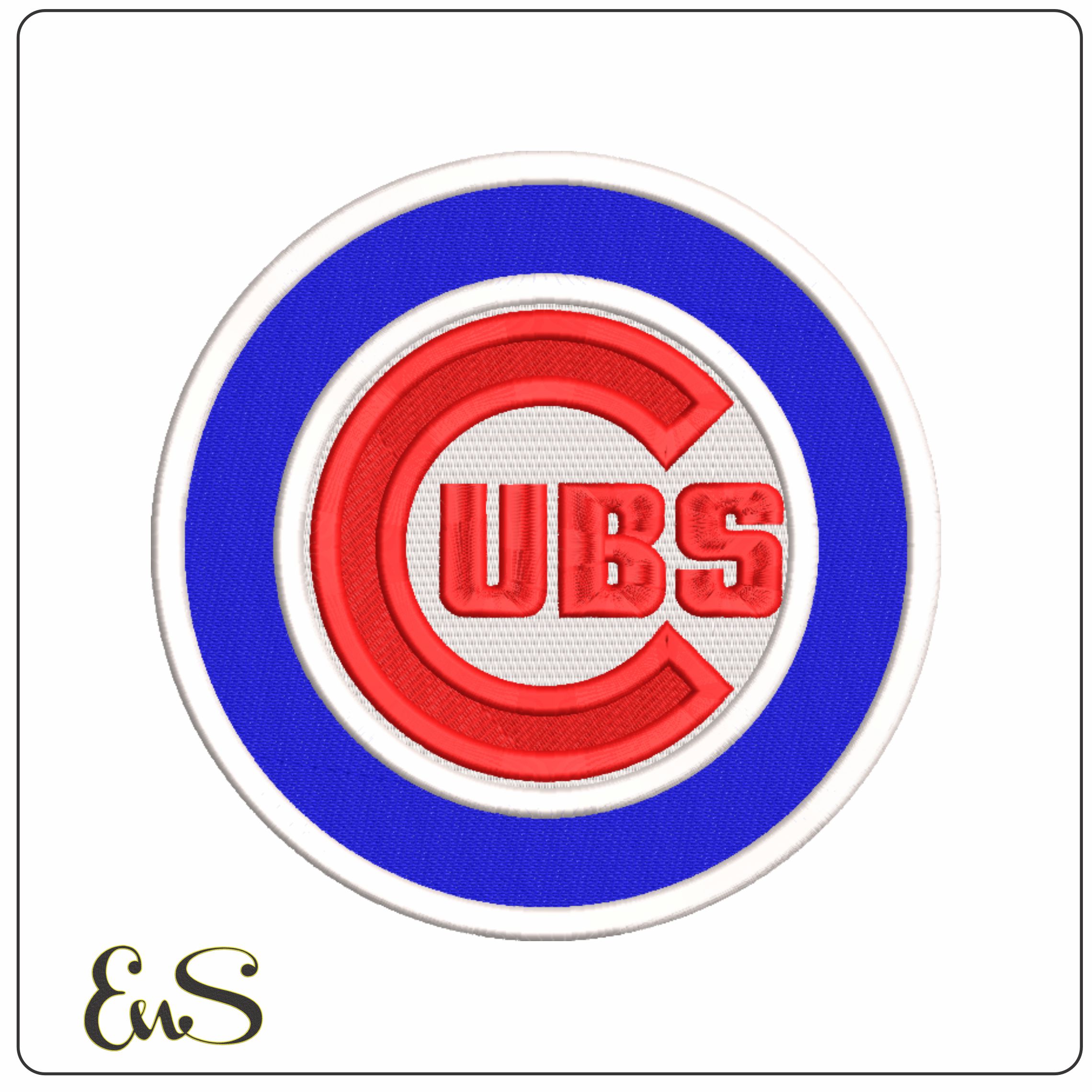 Chicago Cubs emblem - Major league Baseball logo - MLB embroidery machine pattern embroidery file - instant download
