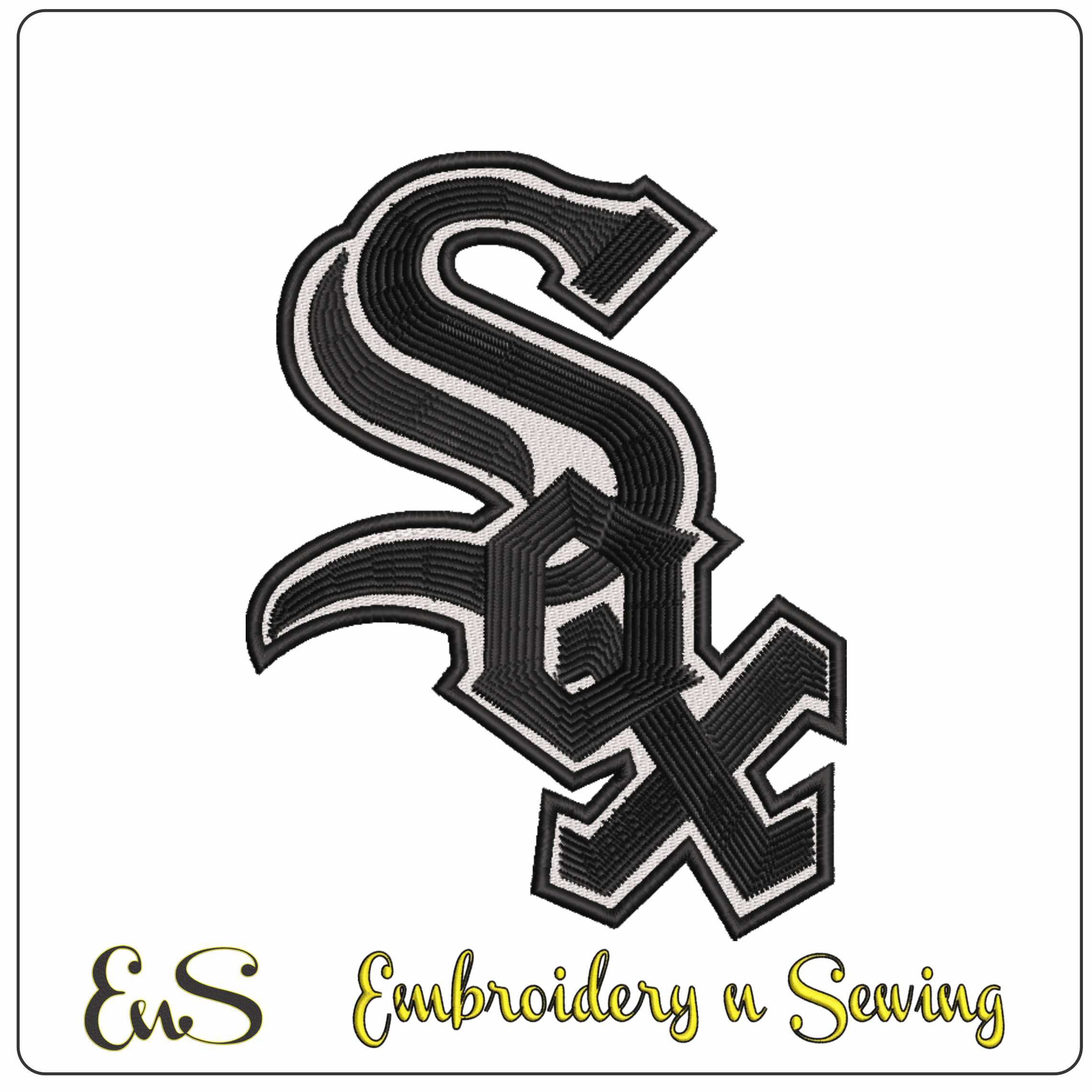Chicago White Sox - Major league Baseball logo - MLB embroidery machine pattern embroidery file - instant download