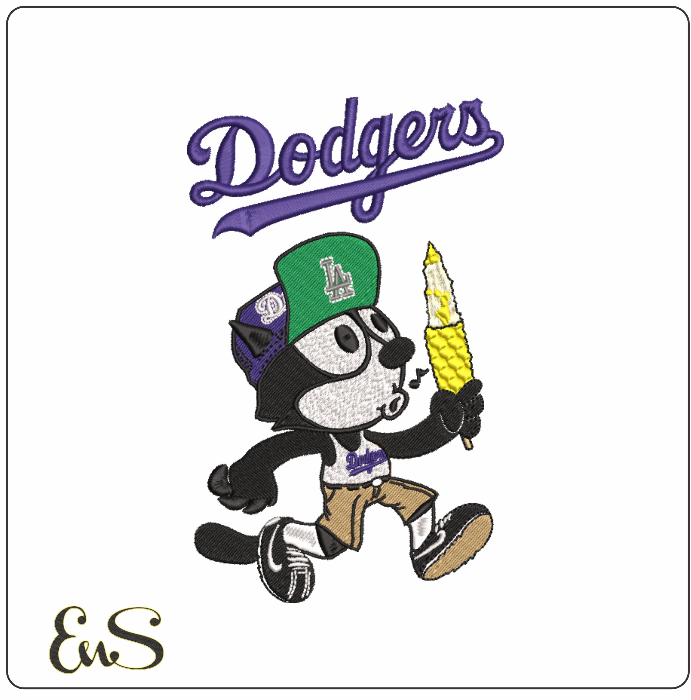 LA Dodgers Felix - Major league Baseball logo 2024 World Series - MLB embroidery machine pattern embroidery file - instant download