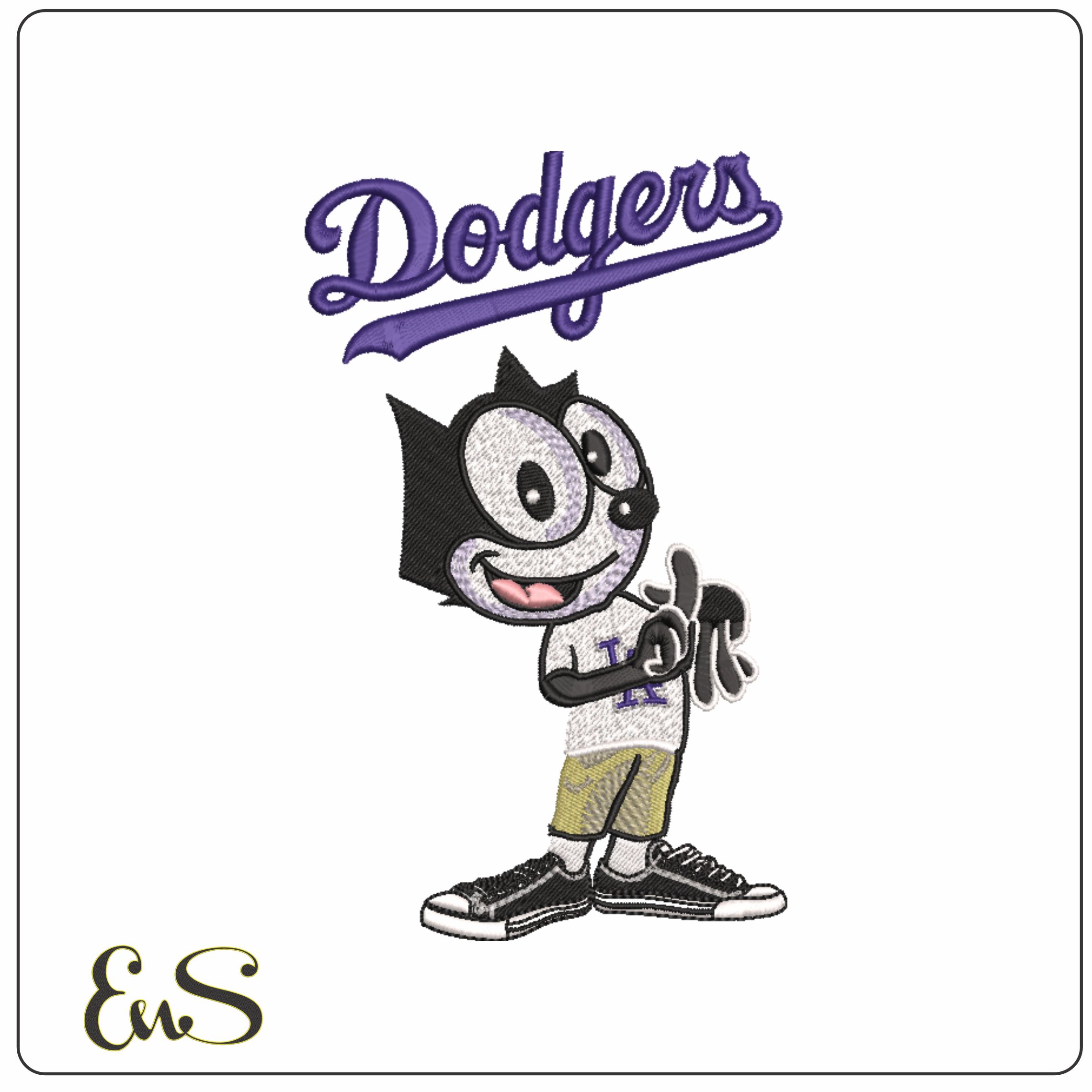 LA Dodgers Felix - Major league Baseball logo 2024 World Series - MLB embroidery machine pattern embroidery file - instant download