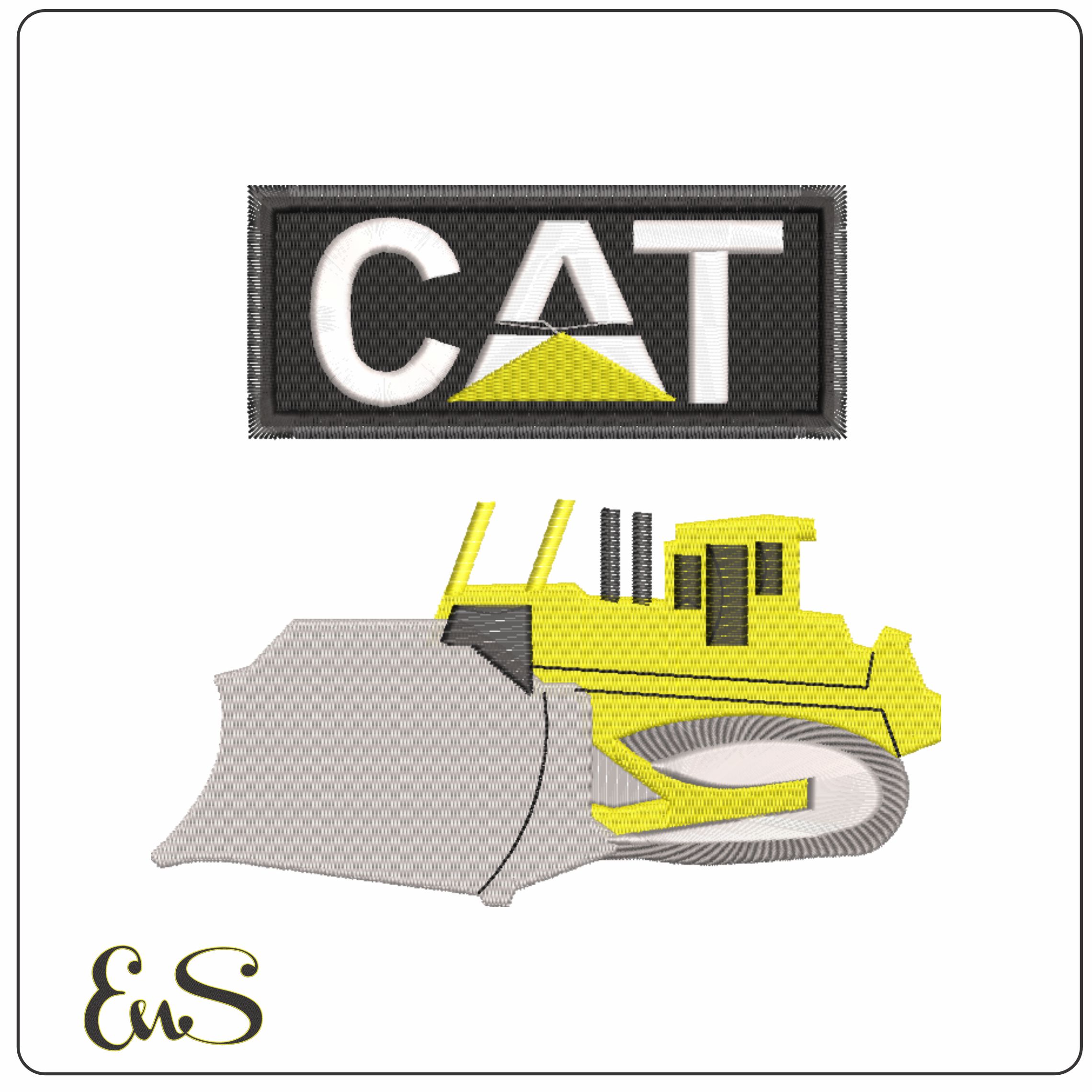 CAT Truck embroidery design -  Car embroidery design machine pattern - Car embroidery file - instant download