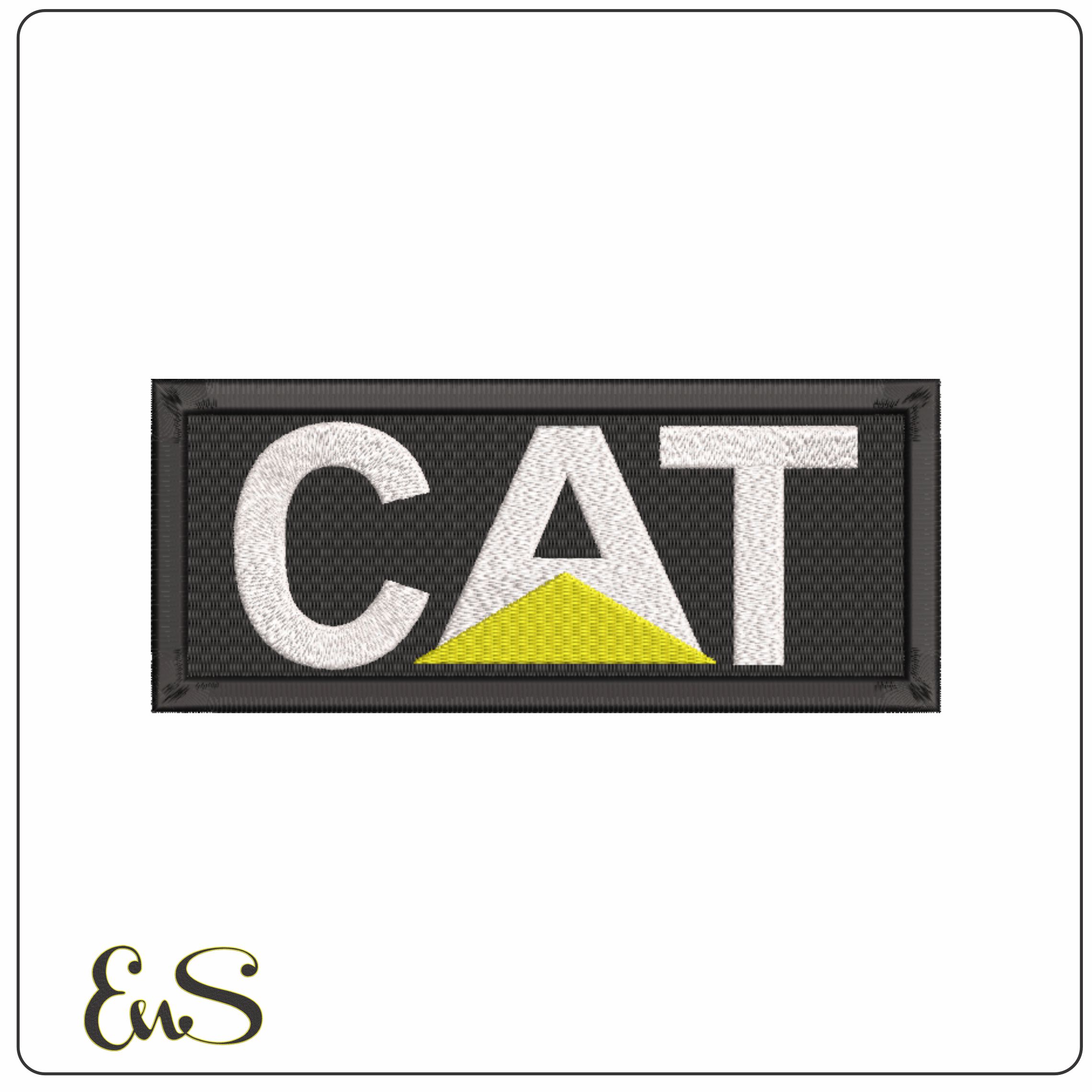 CAT Logo embroidery design -  Car embroidery design machine pattern - Car embroidery file - instant download