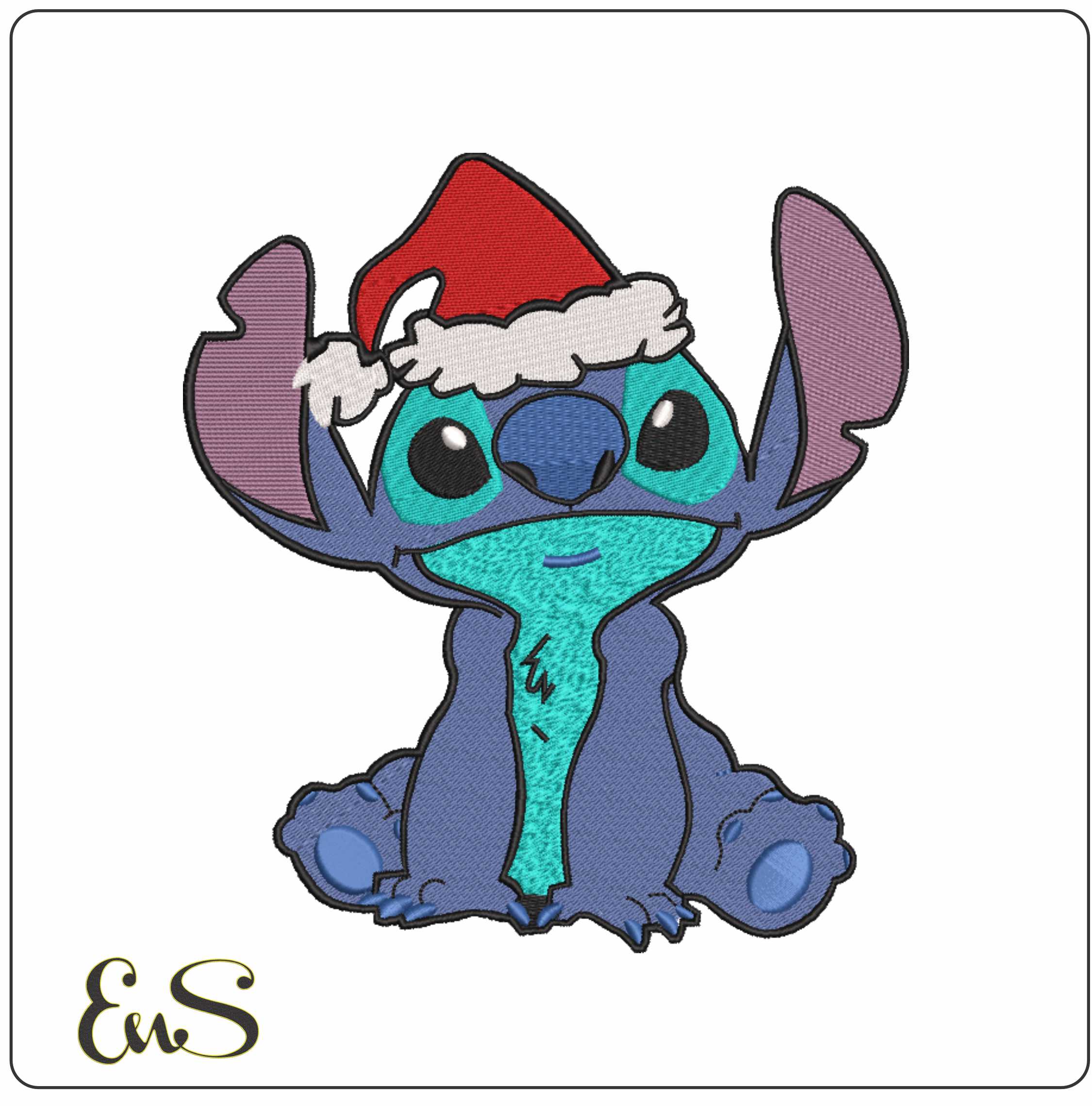 Nike Swoosh Christmas Stitch - Xmas embroidery design file - instant download in a frame