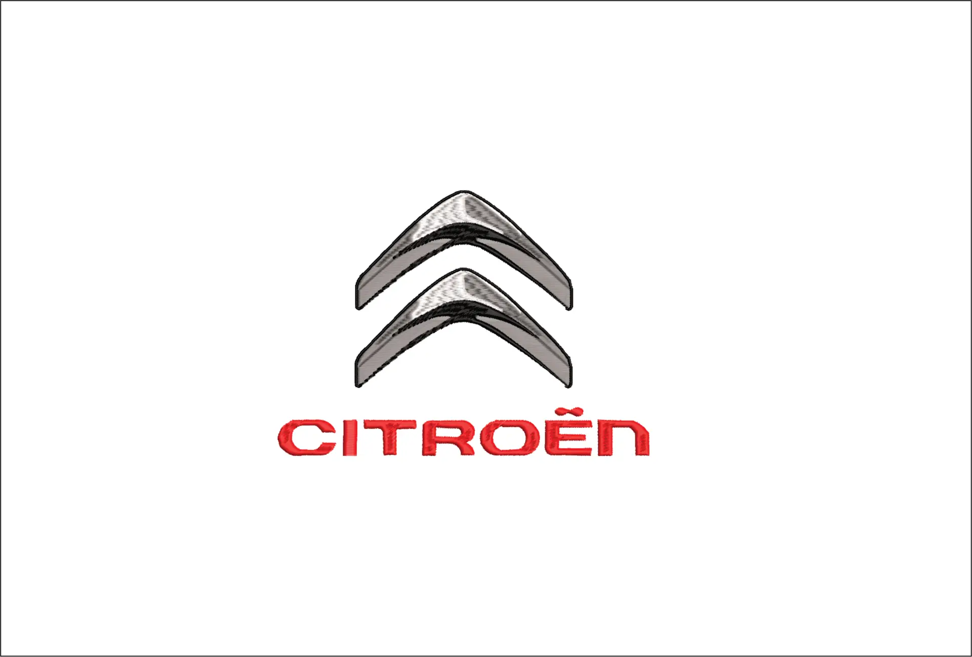 Citroen French Car Logo embroidery design -  Car embroidery design machine pattern - Car embroidery file - instant download
