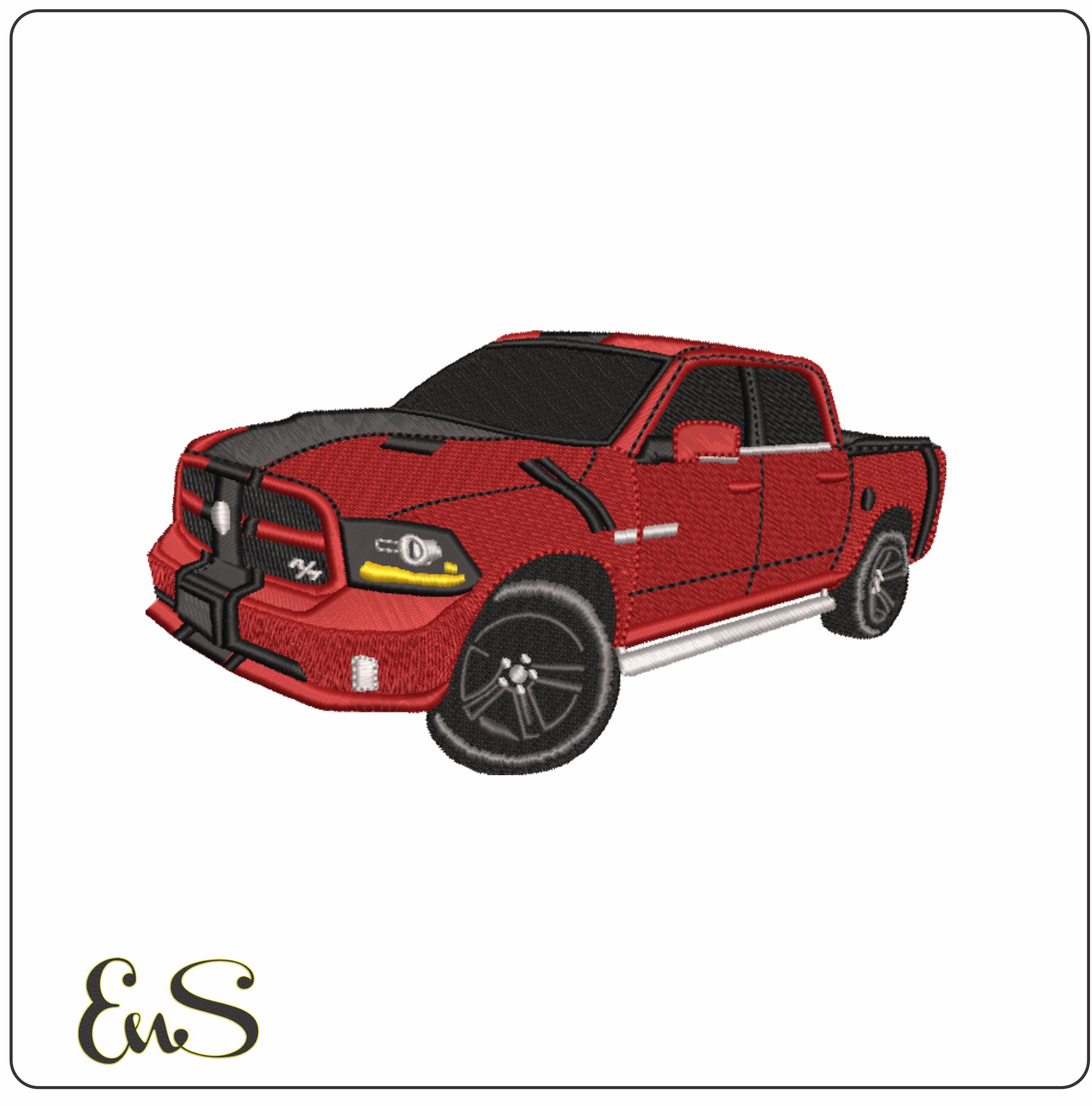 Dodge Ram Hemi RT Truck Car Logo embroidery design - Car embroidery design machine pattern - Car embroidery file - instant download