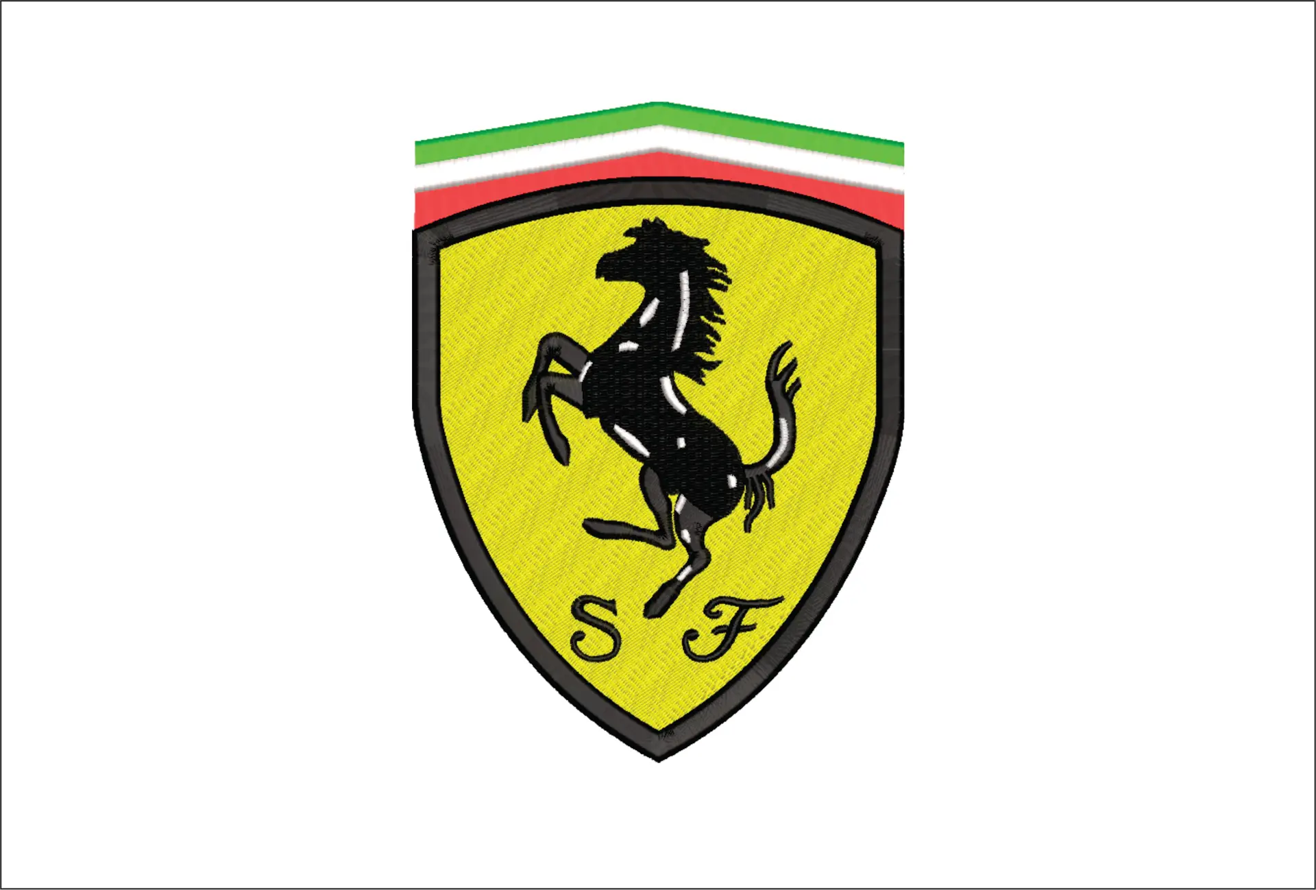 Ferrari Car Logo embroidery design -  Car embroidery design machine pattern - Car embroidery file - instant download